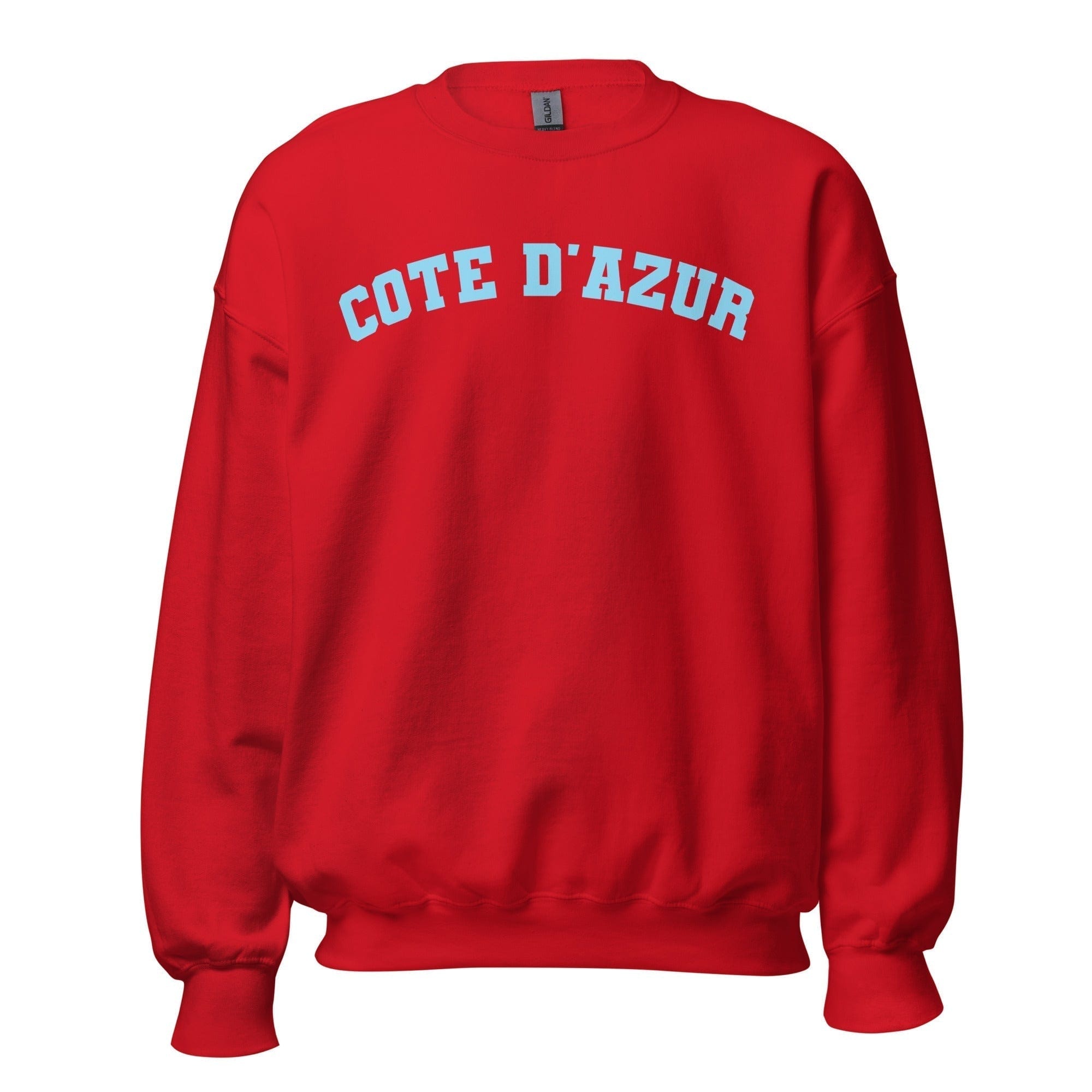 GRAPHIC T-SHIRTS Red / S Unisex Crew Neck Sweatshirt - Cote D'Azur