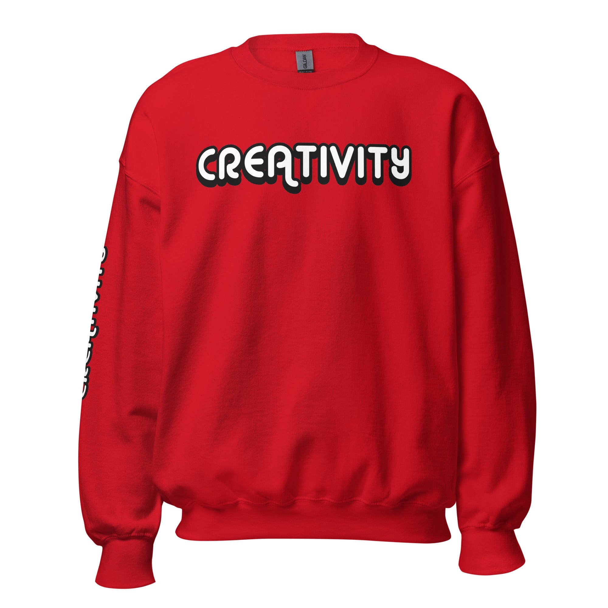 GRAPHIC T-SHIRTS Red / S Unisex Crew Neck Sweatshirt - Creativity