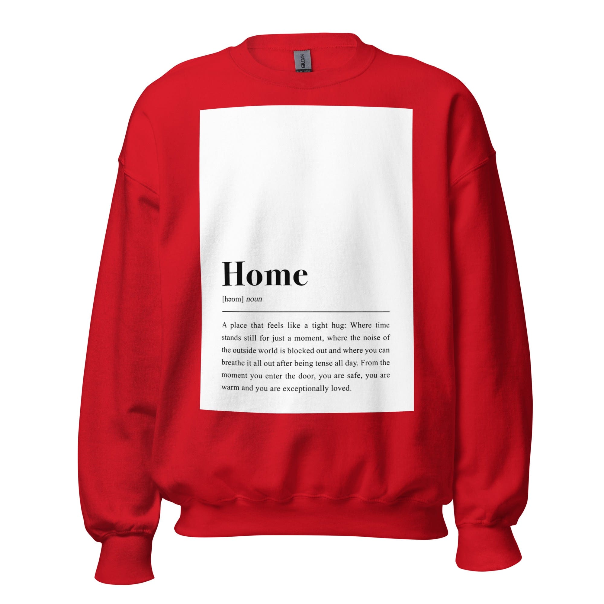 GRAPHIC T-SHIRTS Red / S Unisex Crew Neck Sweatshirt - Home