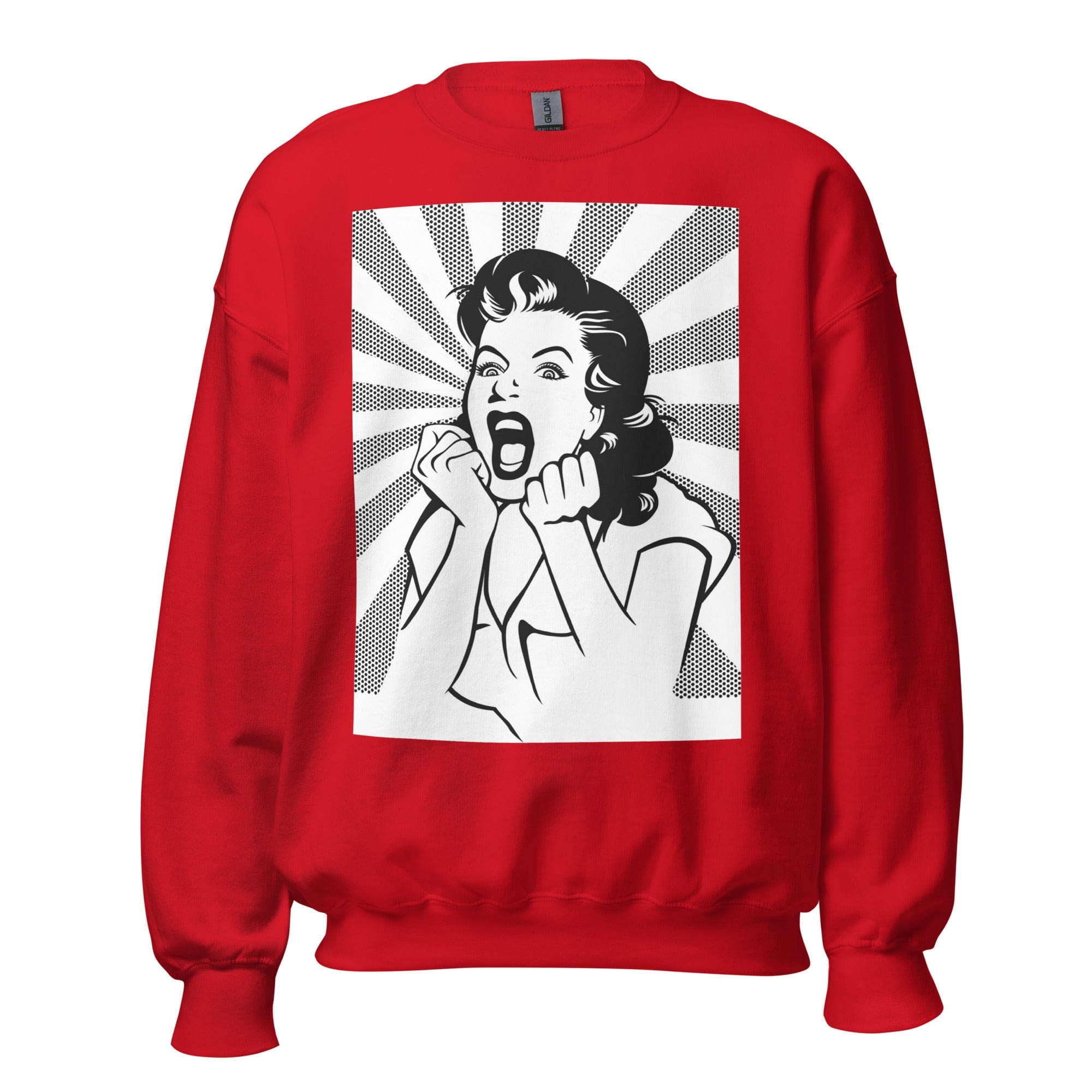 GRAPHIC T-SHIRTS Red / S Unisex Crew Neck Sweatshirt - Raging Housewife