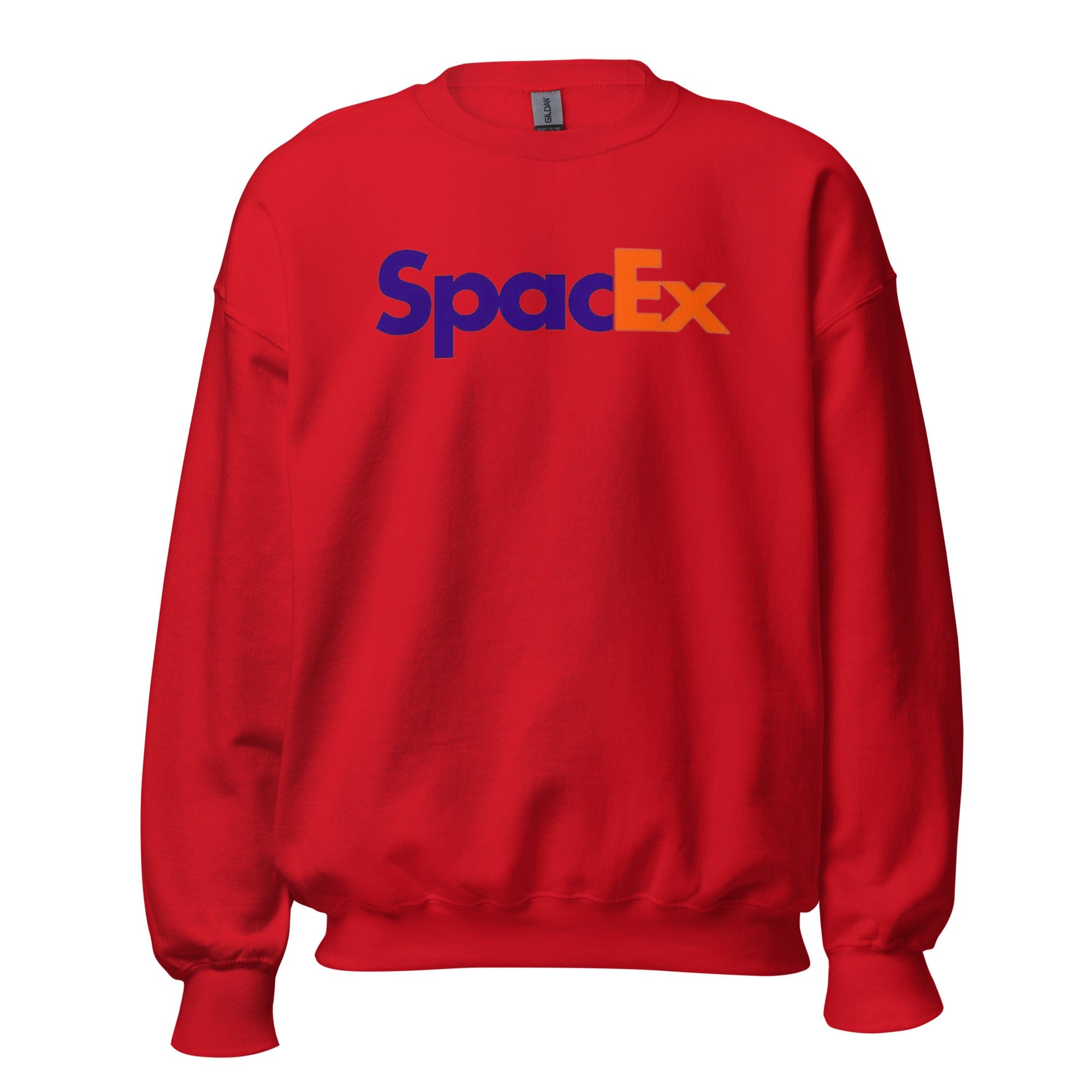 GRAPHIC T-SHIRTS Red / S Unisex Crew Neck Sweatshirt - SpaceX