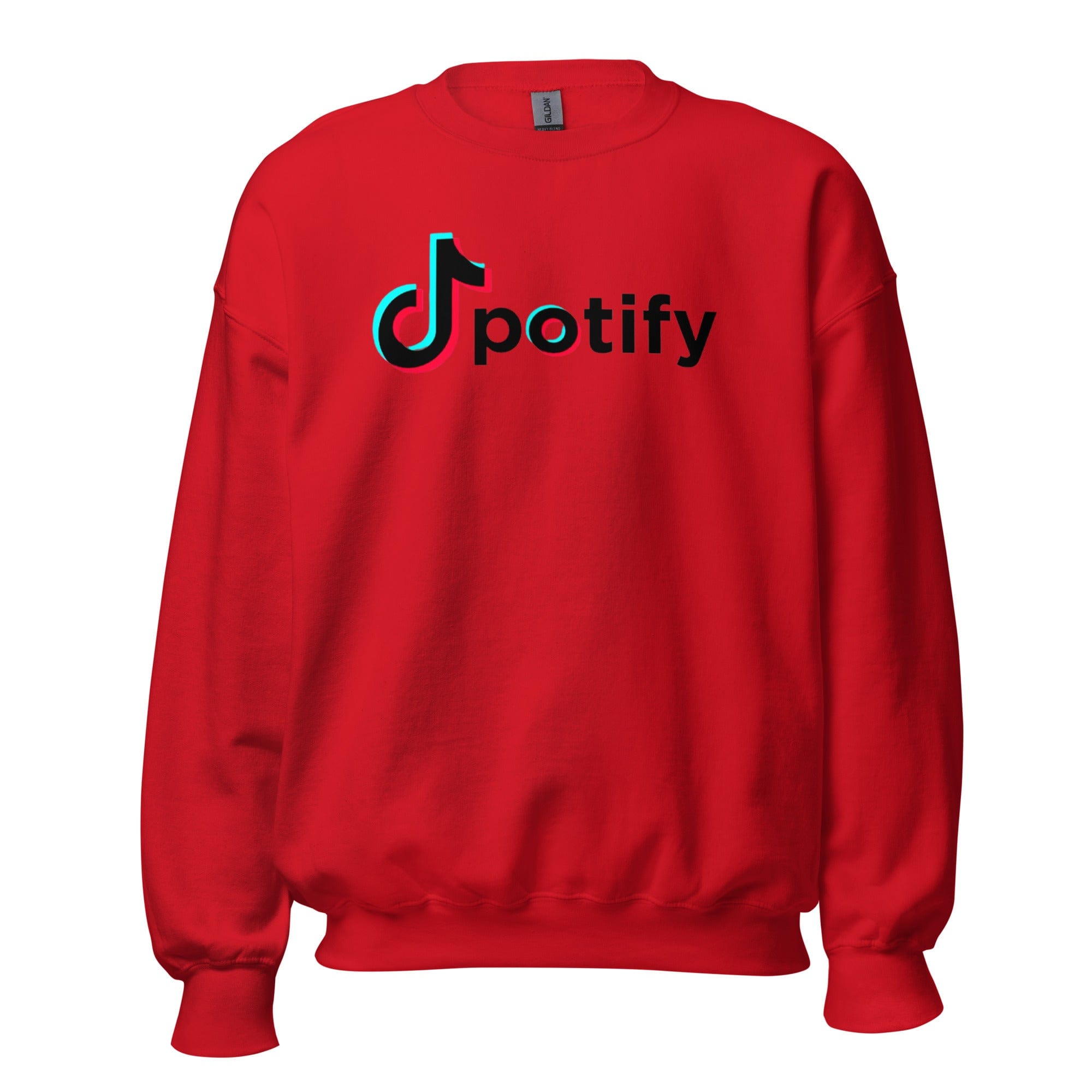 GRAPHIC T-SHIRTS Red / S Unisex Crew Neck Sweatshirt - Spotify