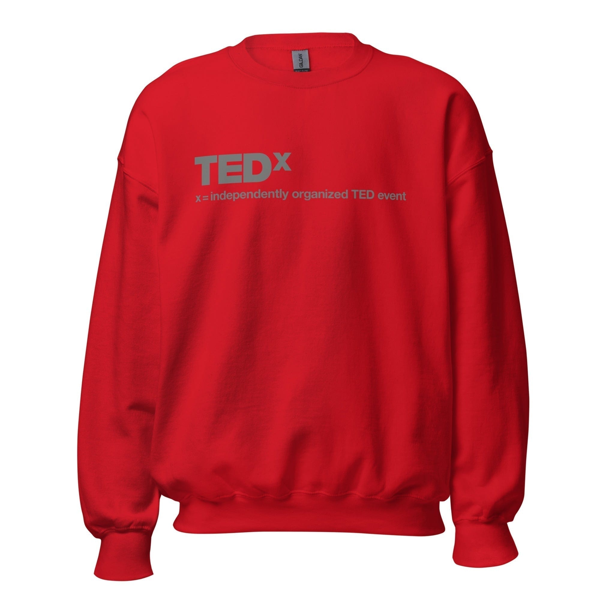 GRAPHIC T-SHIRTS Red / S Unisex Crew Neck Sweatshirt - TEDx X = Independently Organized TED Event