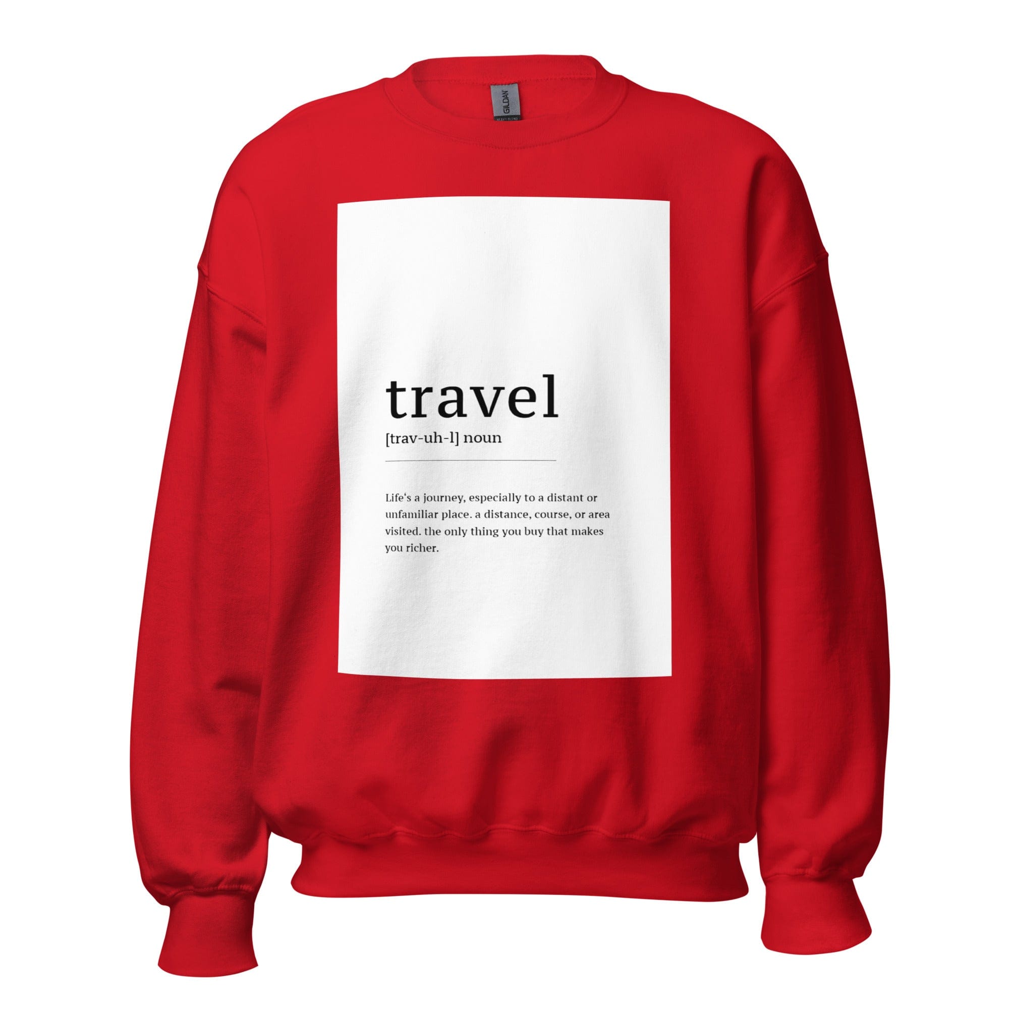 GRAPHIC T-SHIRTS Red / S Unisex Crew Neck Sweatshirt - Travel