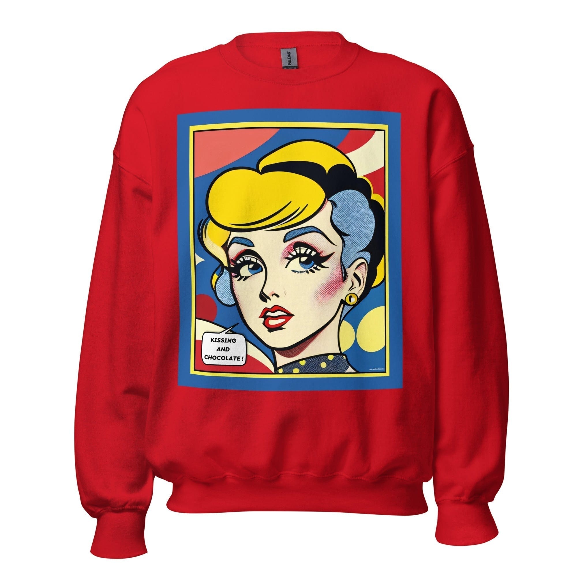 GRAPHIC T-SHIRTS Red / S Unisex Crew Neck Sweatshirt - Vintage American Comic Series v.20