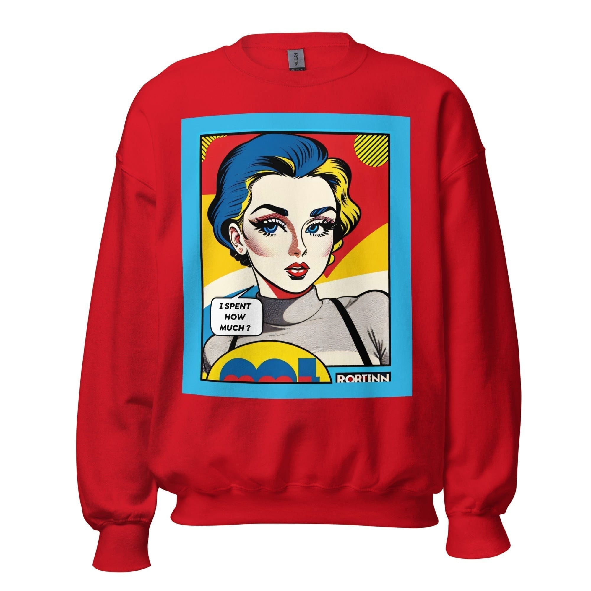 GRAPHIC T-SHIRTS Red / S Unisex Crew Neck Sweatshirt - Vintage American Comic Series v.24