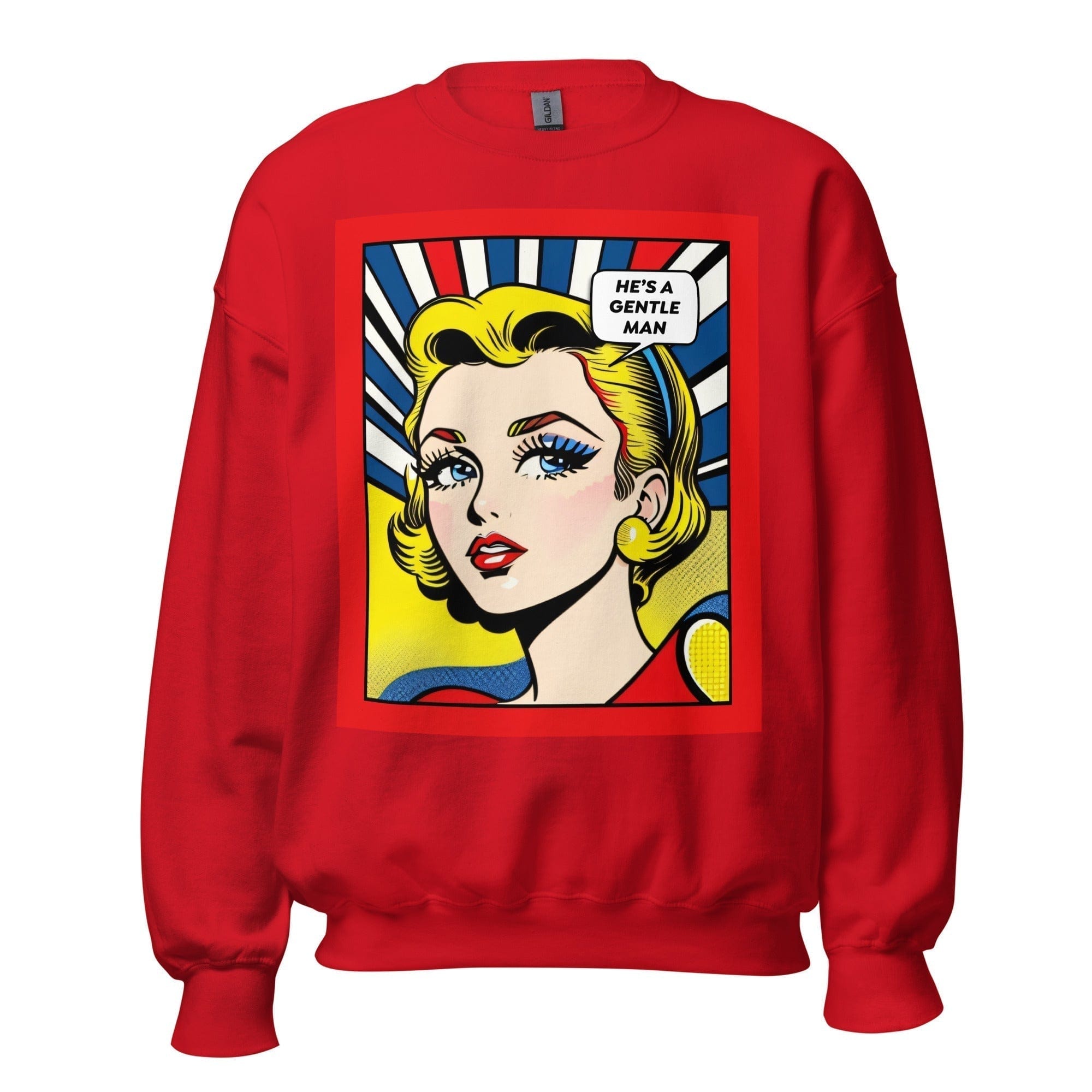 GRAPHIC T-SHIRTS Red / S Unisex Crew Neck Sweatshirt - Vintage American Comic Series v.29