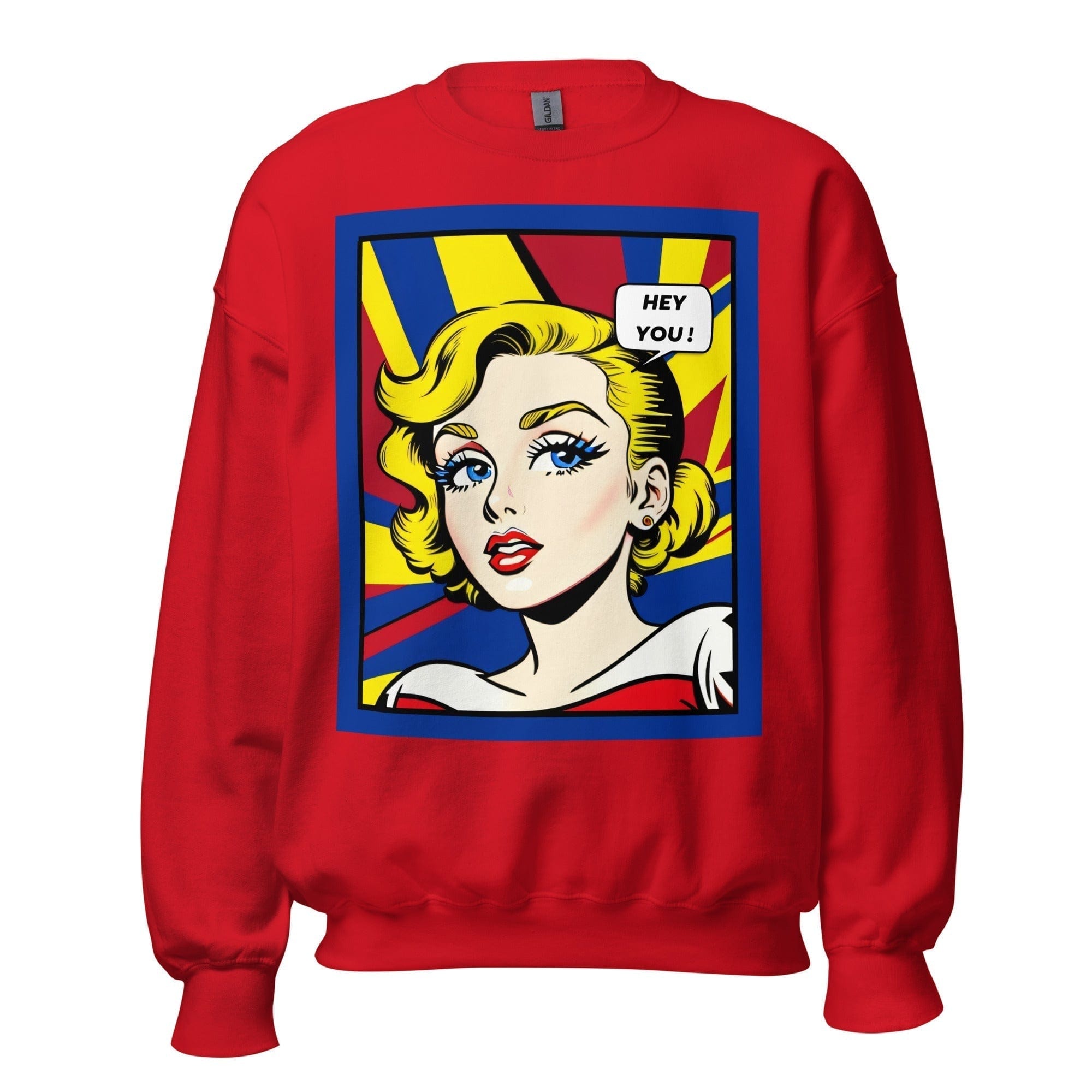 GRAPHIC T-SHIRTS Red / S Unisex Crew Neck Sweatshirt - Vintage American Comic Series v.4