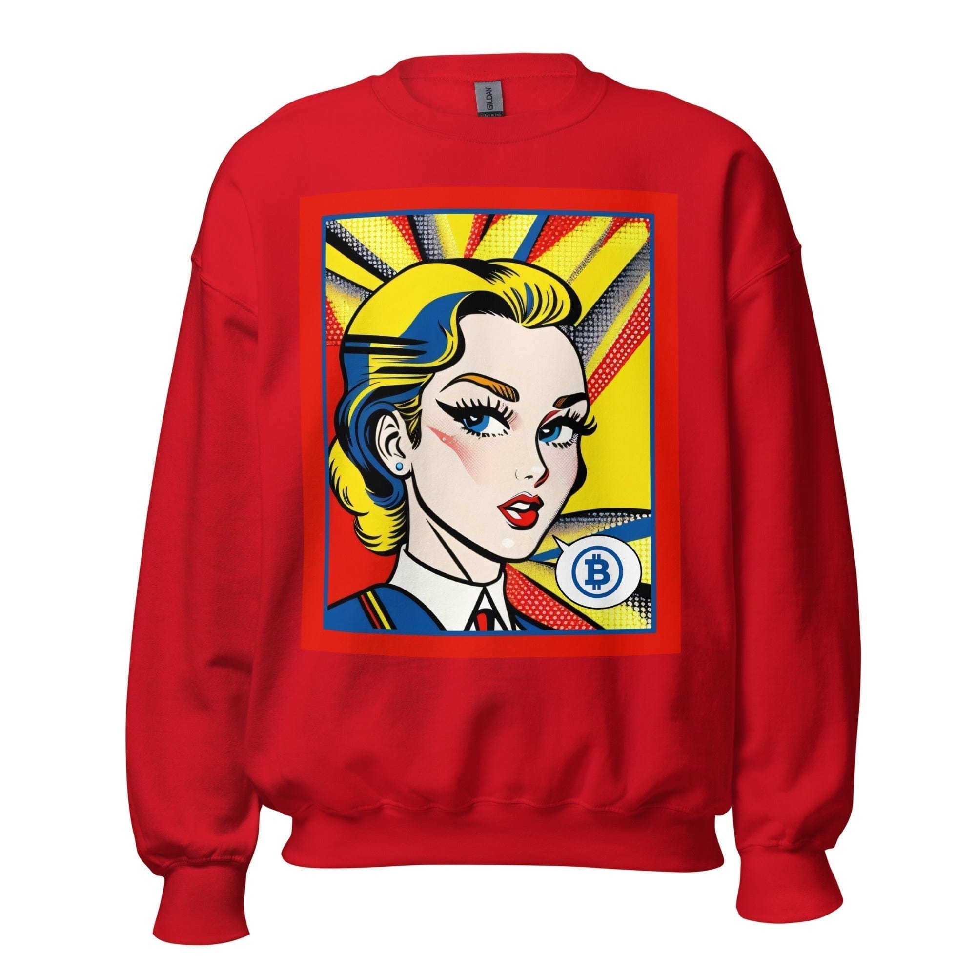 GRAPHIC T-SHIRTS Red / S Unisex Crew Neck Sweatshirt - Vintage American Comic Series v.44