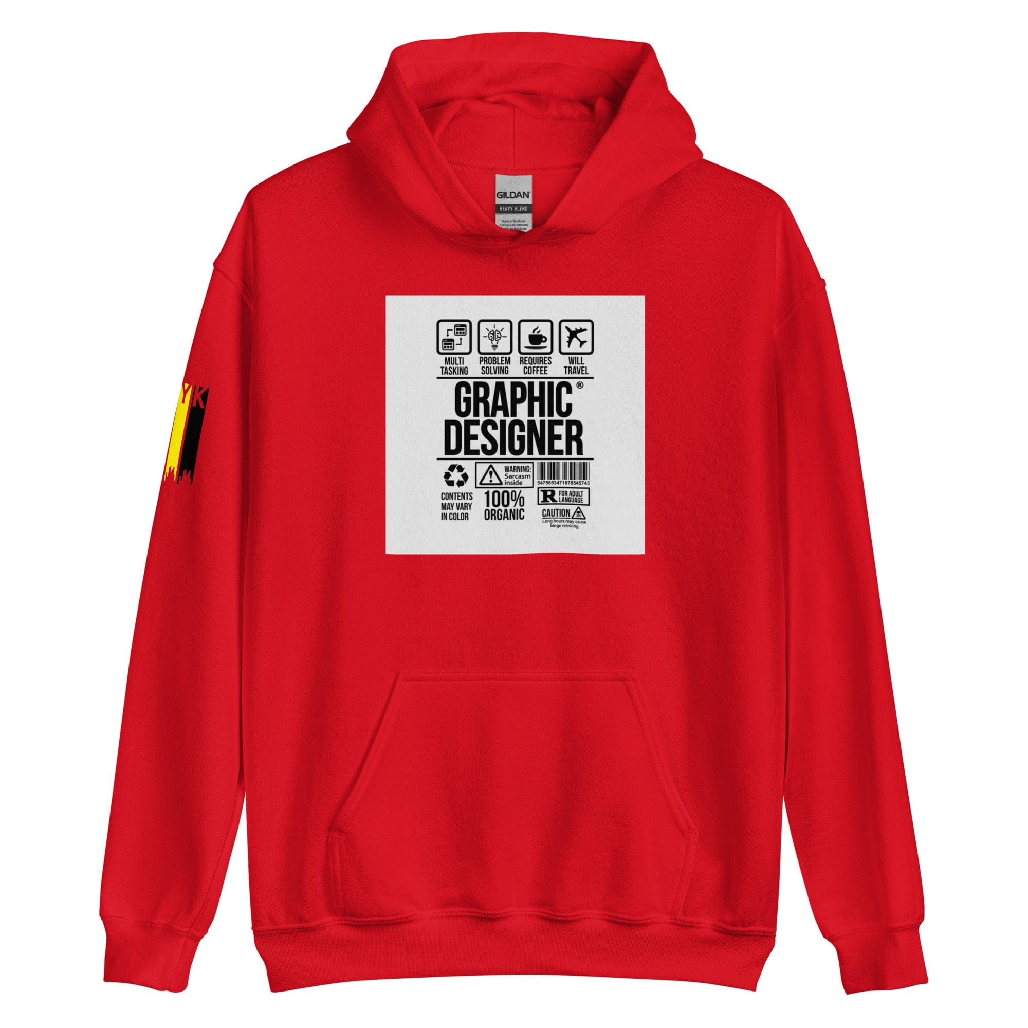 GRAPHIC T-SHIRTS Red / S Unisex Heavy Blend Hoodie - Graphic Designer CMYK