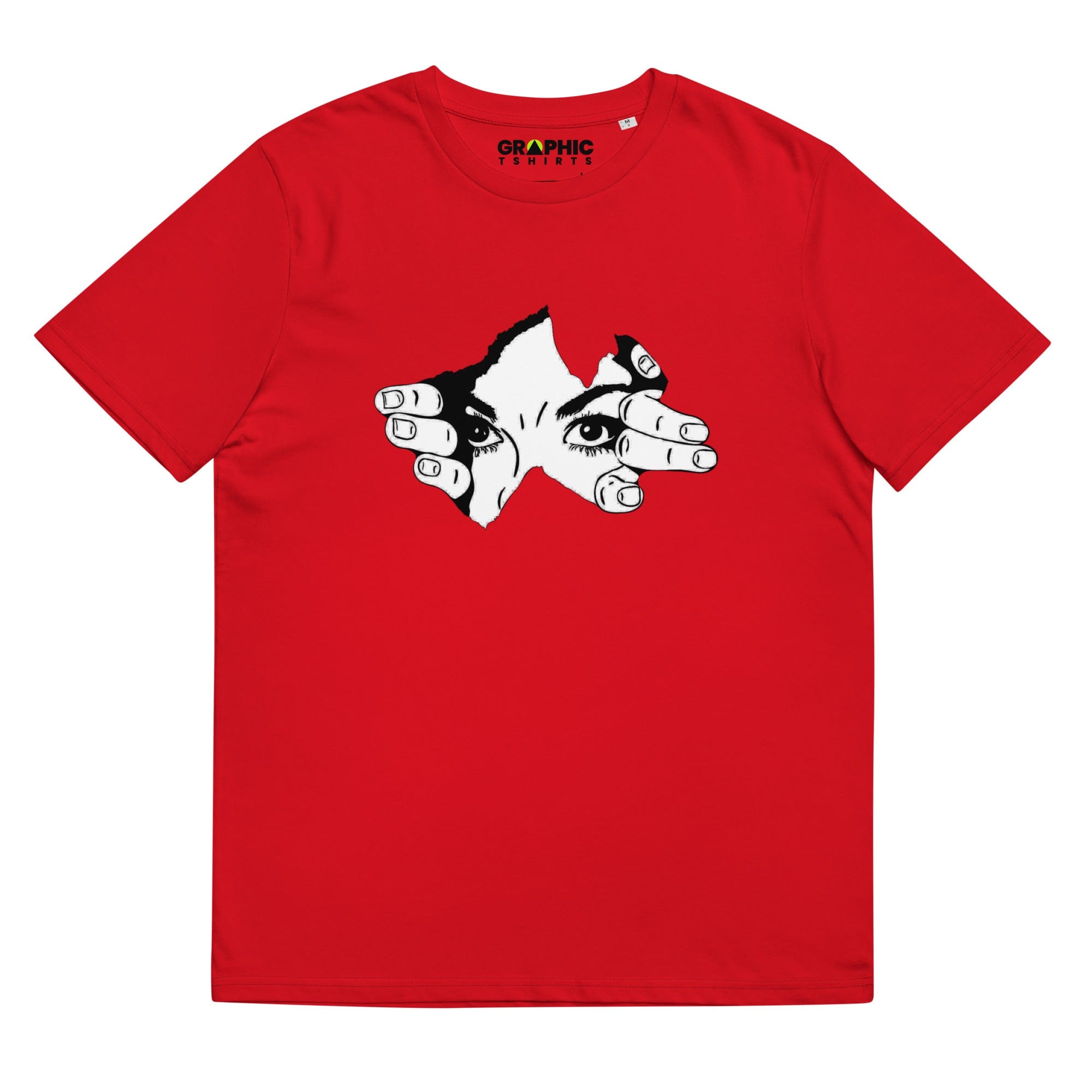 GRAPHIC T-SHIRTS Red / S Unisex Organic Cotton T-Shirt - T-Shirt Voyeur