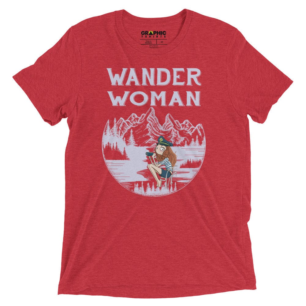 GRAPHIC T-SHIRTS Red Triblend / XS Women's Tri-Blend T-Shirt - Wander Woman