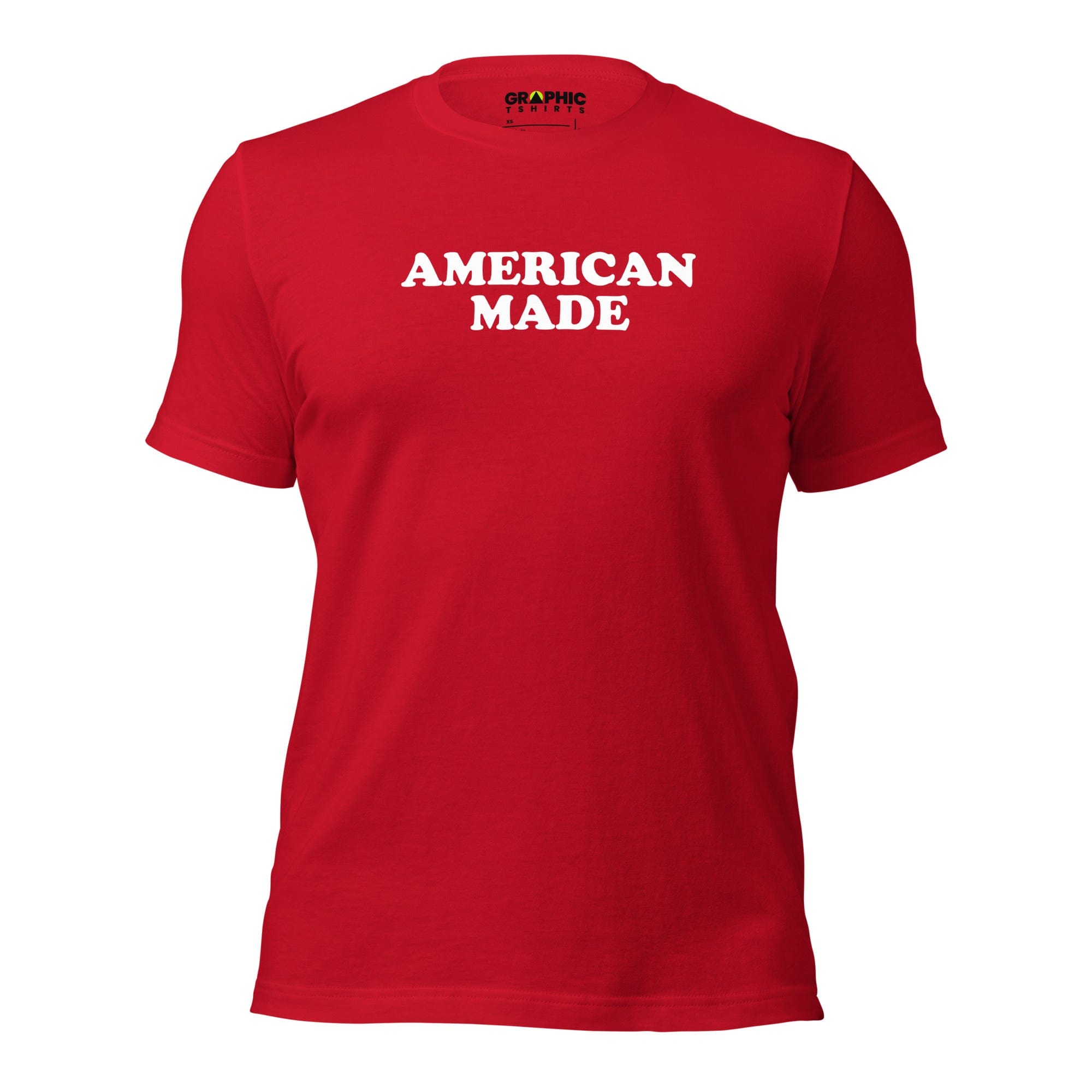 GRAPHIC T-SHIRTS Red / XS Men's Crew Neck T-Shirt - American Made