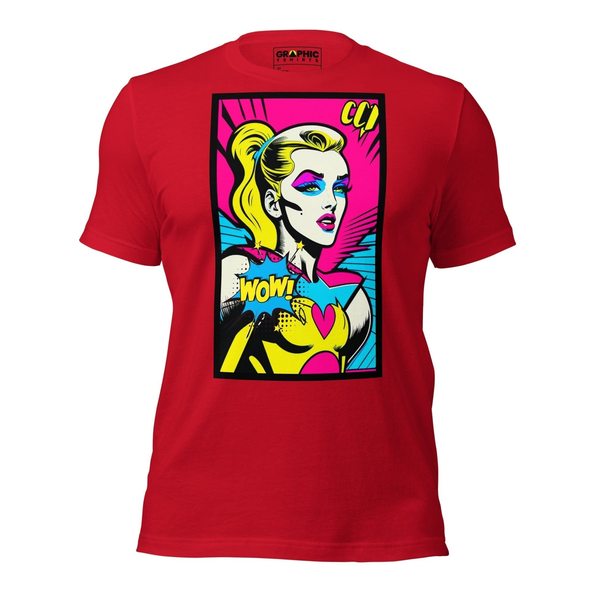 GRAPHIC T-SHIRTS Red / XS Unisex Crew Neck T-Shirt - Bionic Blonde