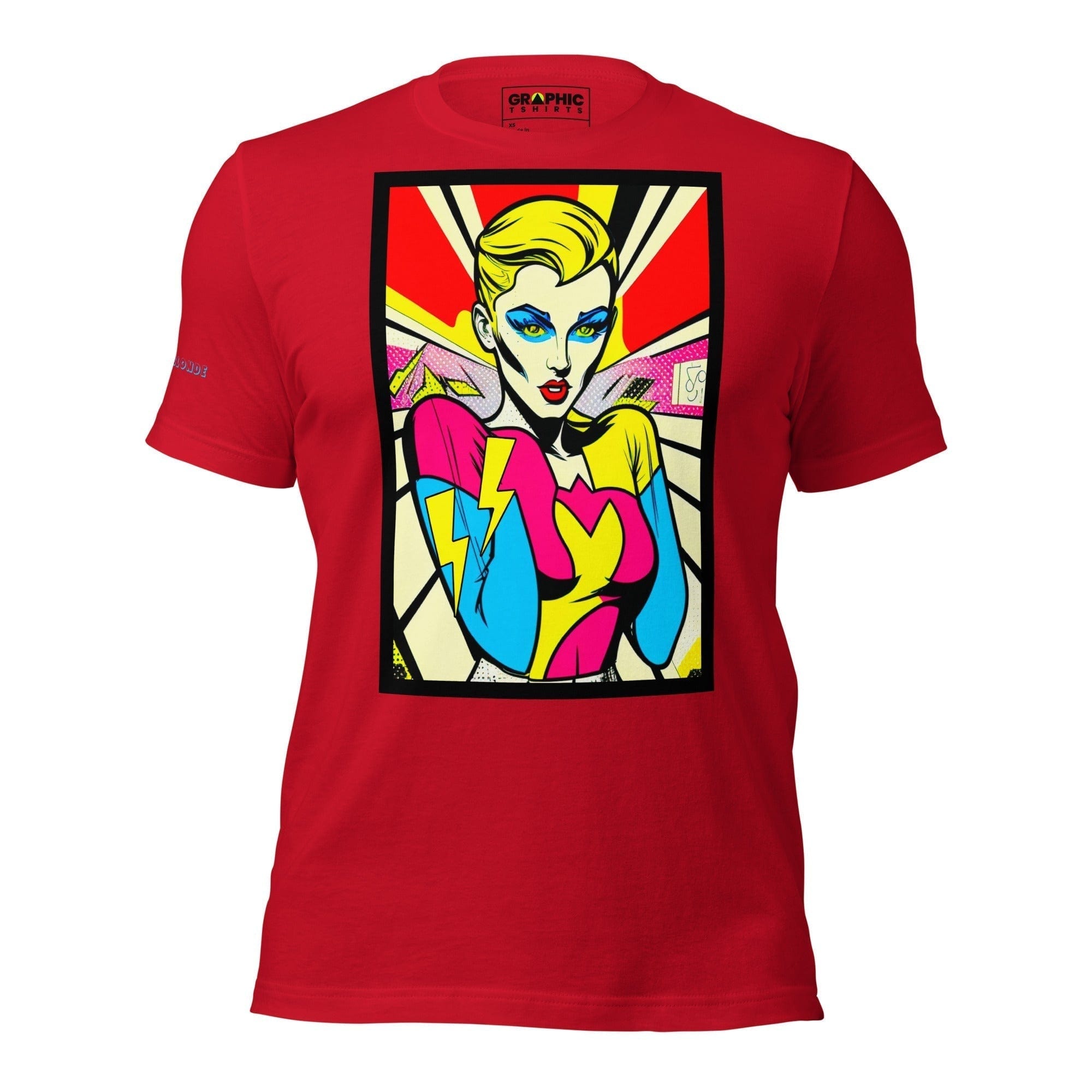 GRAPHIC T-SHIRTS Red / XS Unisex Crew Neck T-Shirt - Bionic Blonde