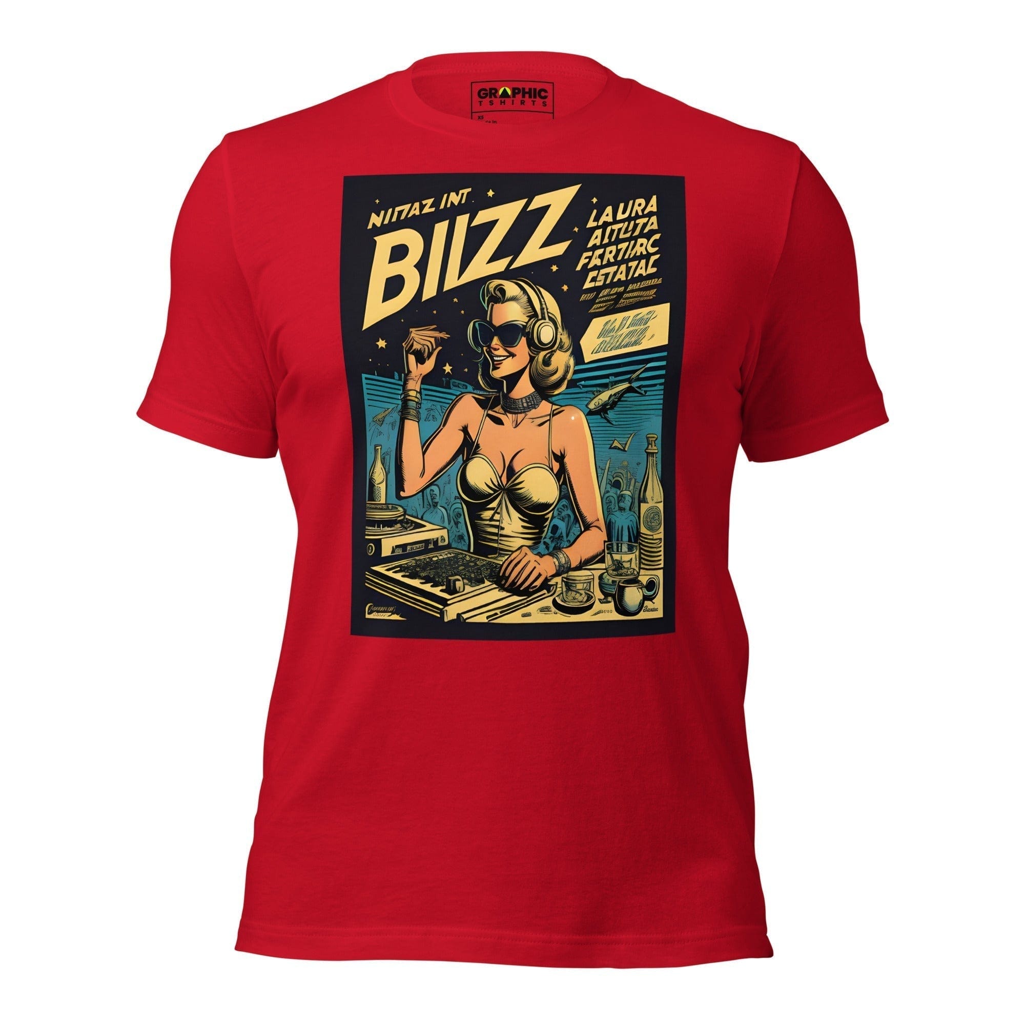 GRAPHIC T-SHIRTS Red / XS Unisex Crew Neck T-Shirt - Ibiza Night Club Heroes Comic Series v.15