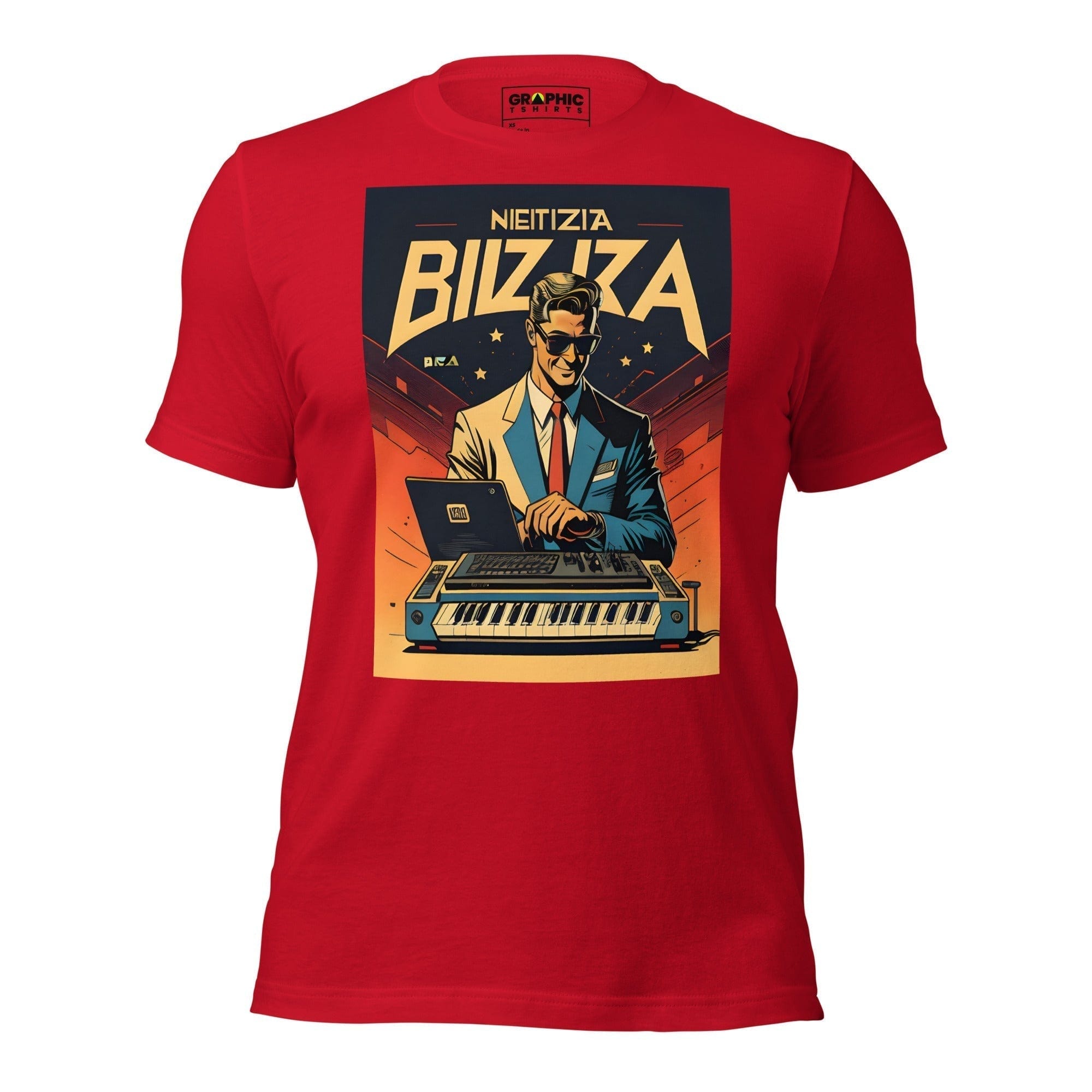 GRAPHIC T-SHIRTS Red / XS Unisex Crew Neck T-Shirt - Ibiza Night Club Heroes Comic Series v.17