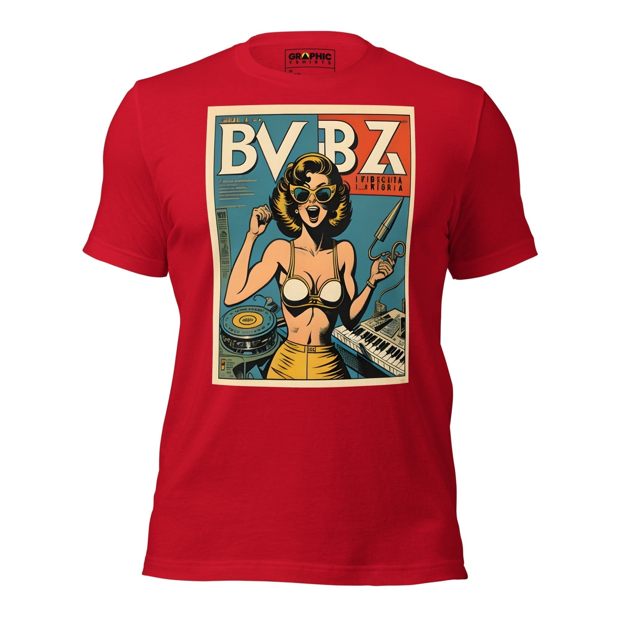 GRAPHIC T-SHIRTS Red / XS Unisex Crew Neck T-Shirt - Ibiza Night Club Heroes Comic Series v.34