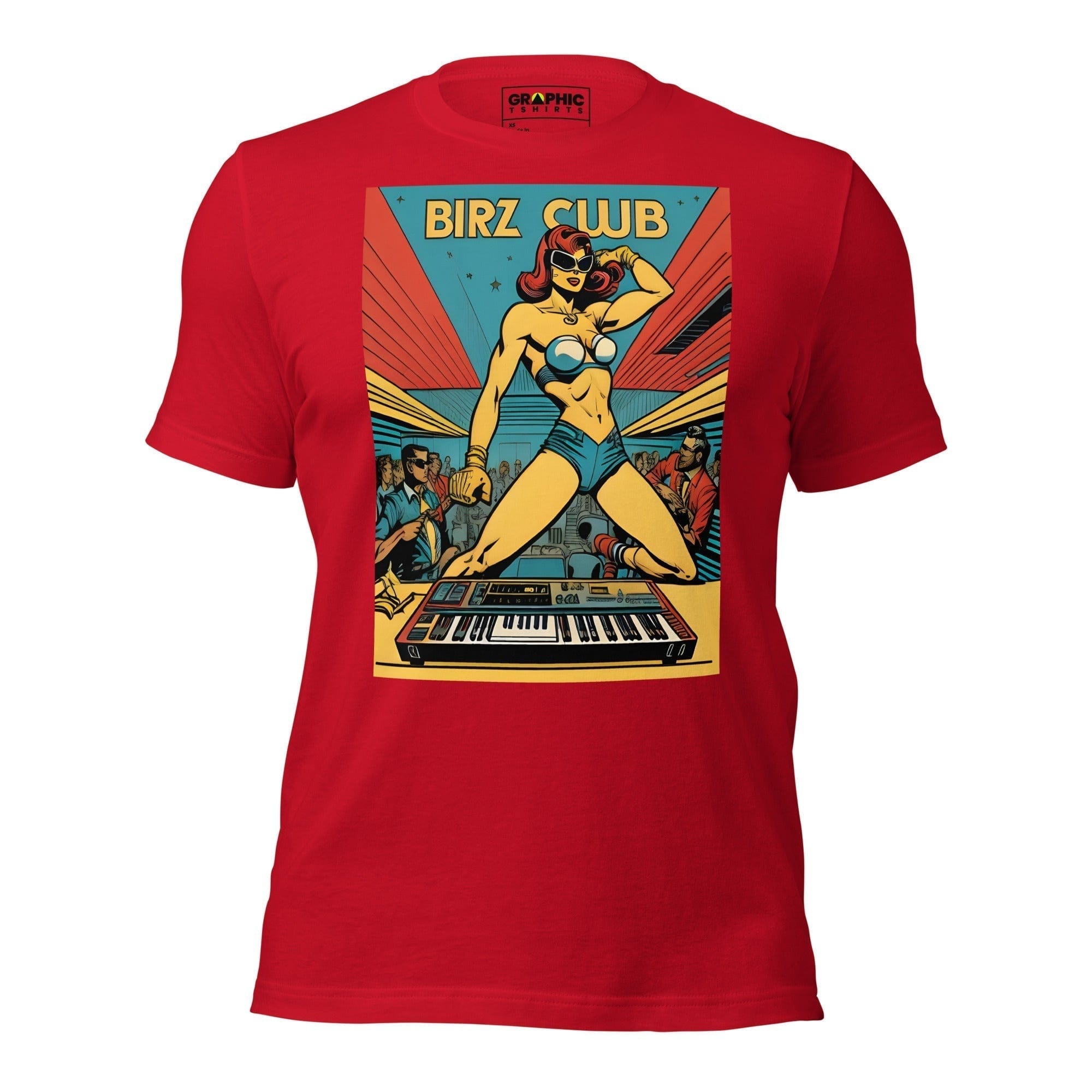 GRAPHIC T-SHIRTS Red / XS Unisex Crew Neck T-Shirt - Ibiza Night Club Heroes Comic Series v.4