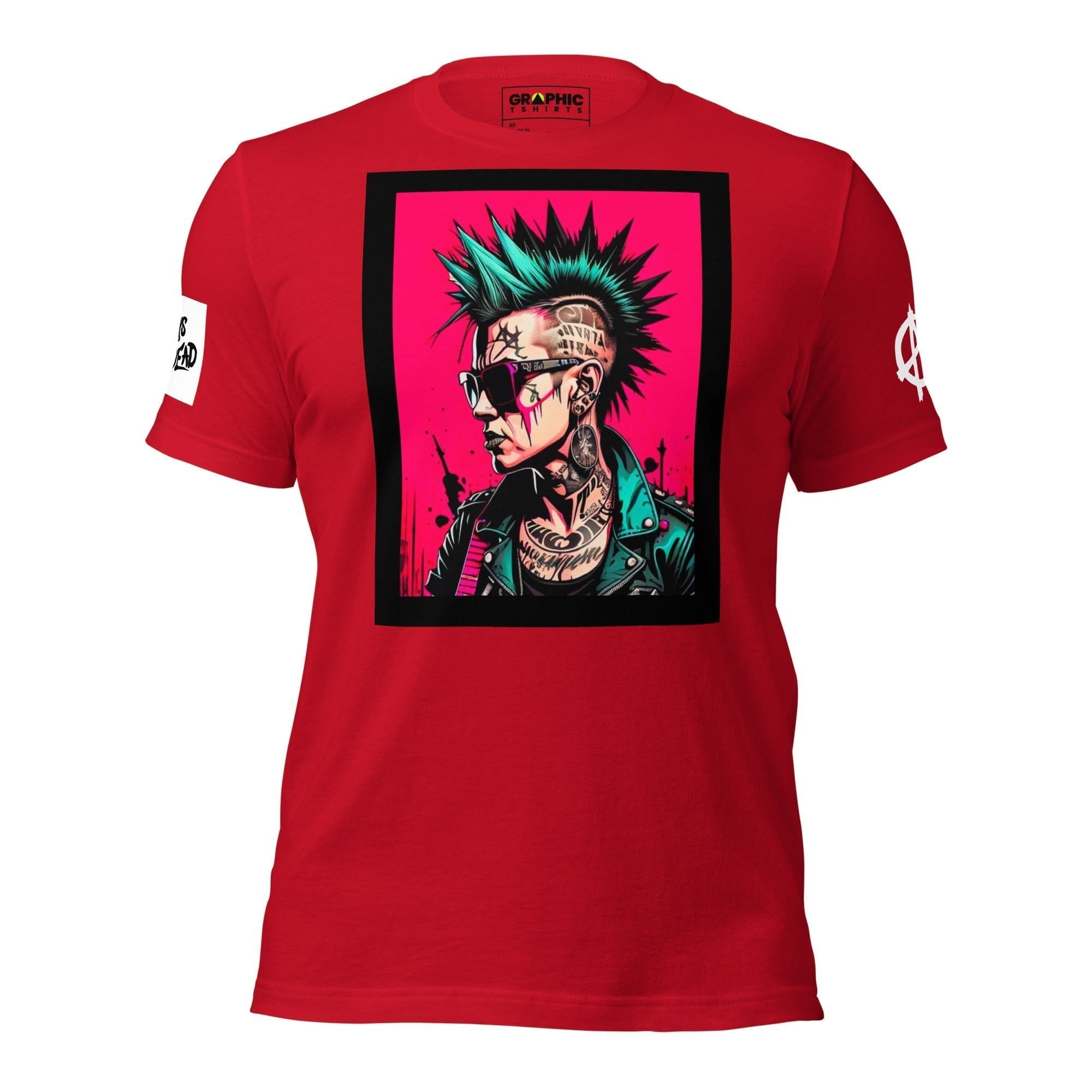 GRAPHIC T-SHIRTS Red / XS Unisex Crew Neck T-Shirt - Punk Rock Series Sector 15