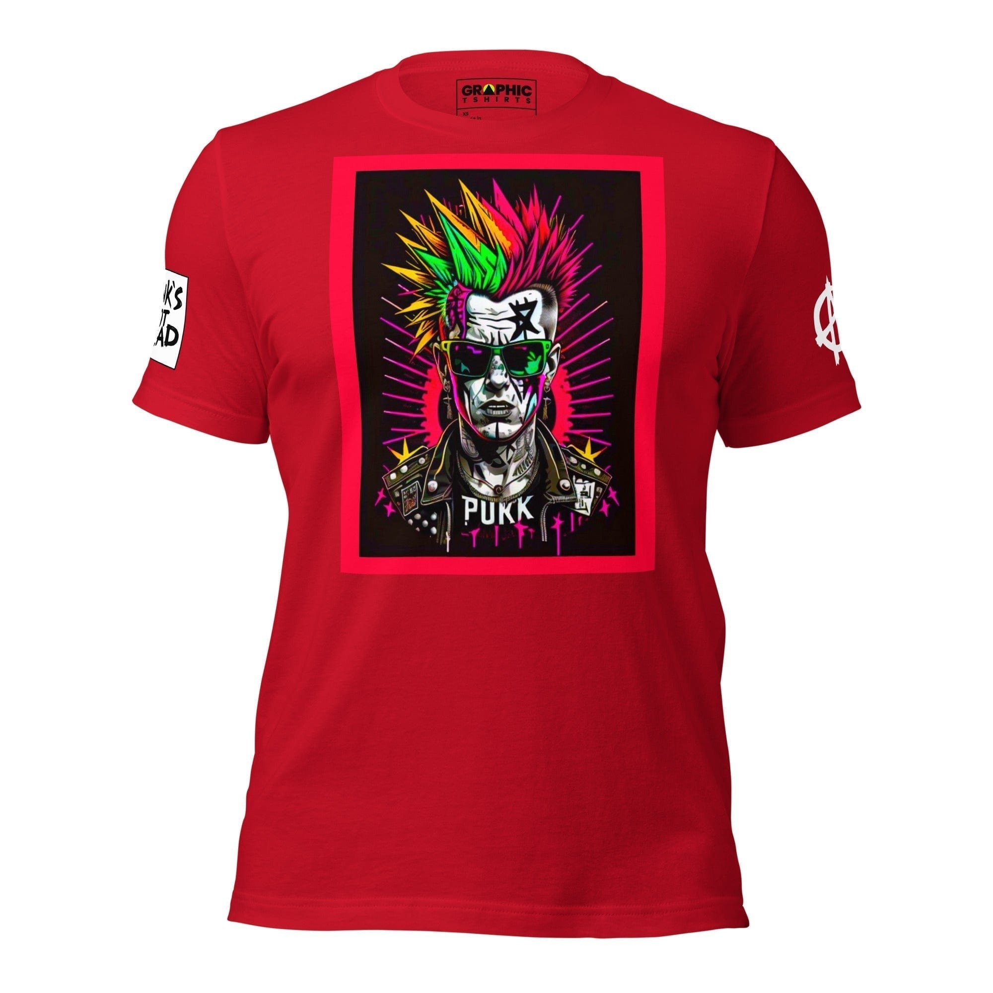 GRAPHIC T-SHIRTS Red / XS Unisex Crew Neck T-Shirt - Punk Rock Series Sector 7