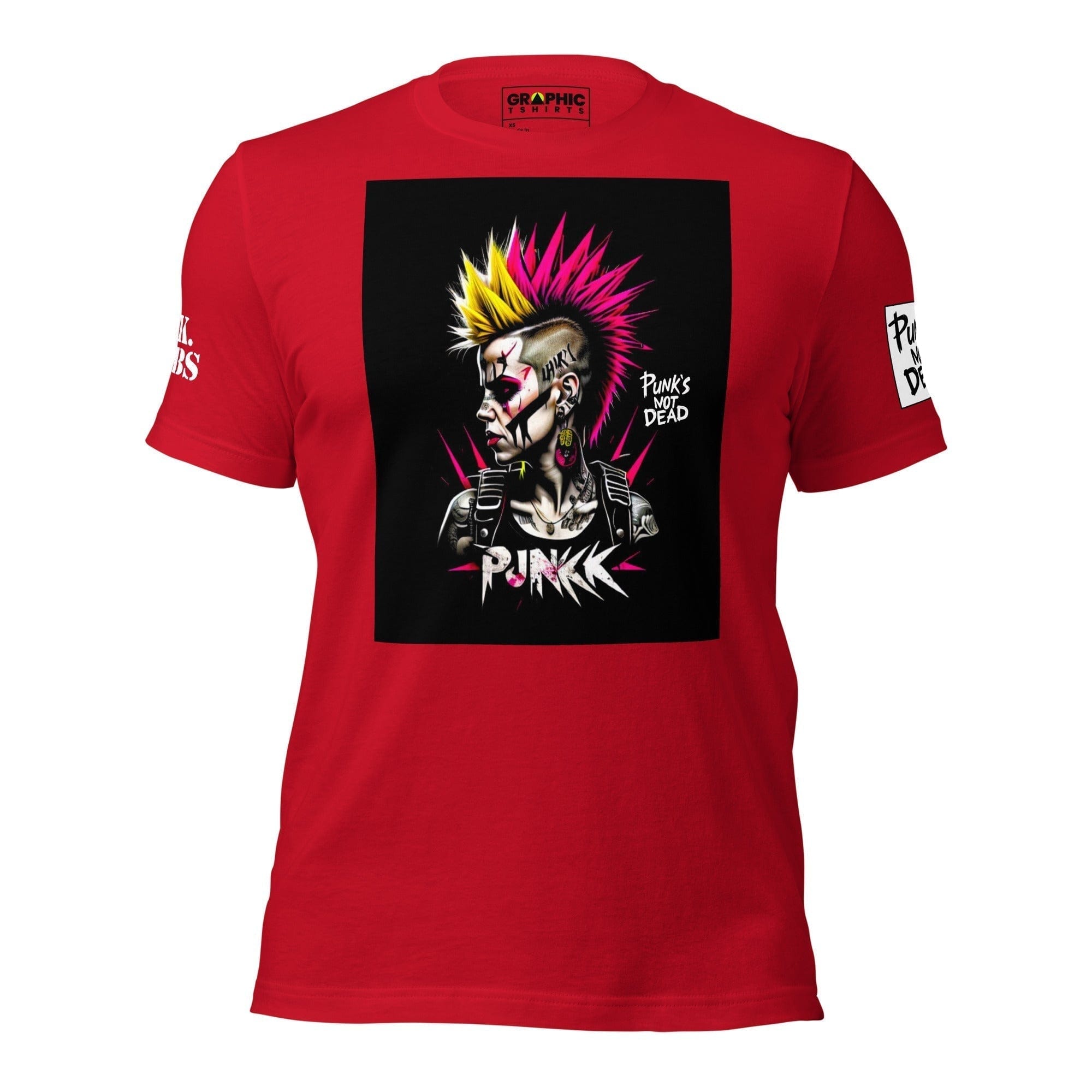 GRAPHIC T-SHIRTS Red / XS Unisex Crew Neck T-Shirt - Punk Rock Series Sector 8