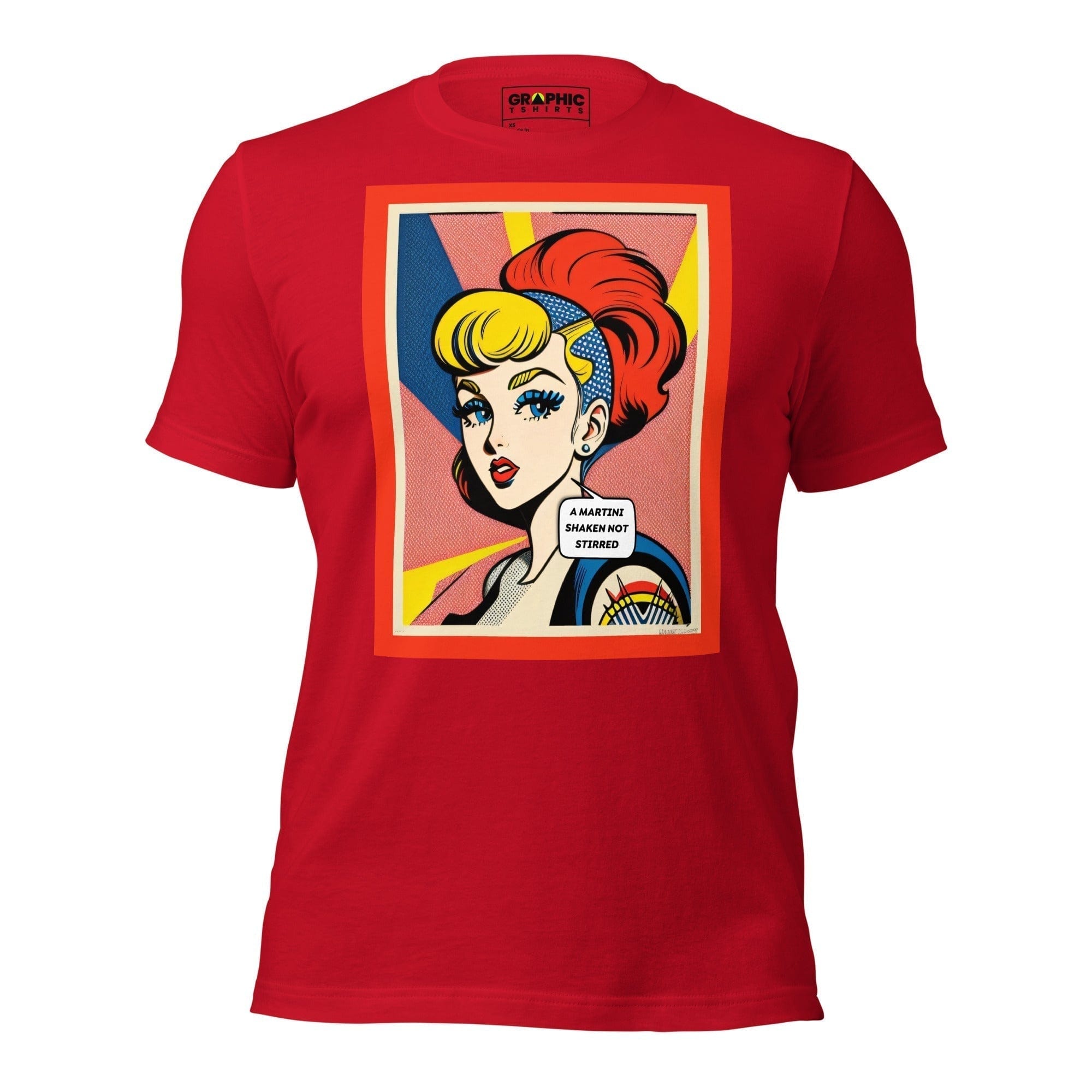 GRAPHIC T-SHIRTS Red / XS Unisex Crew Neck T-Shirt - Vintage American Comic Series v.42