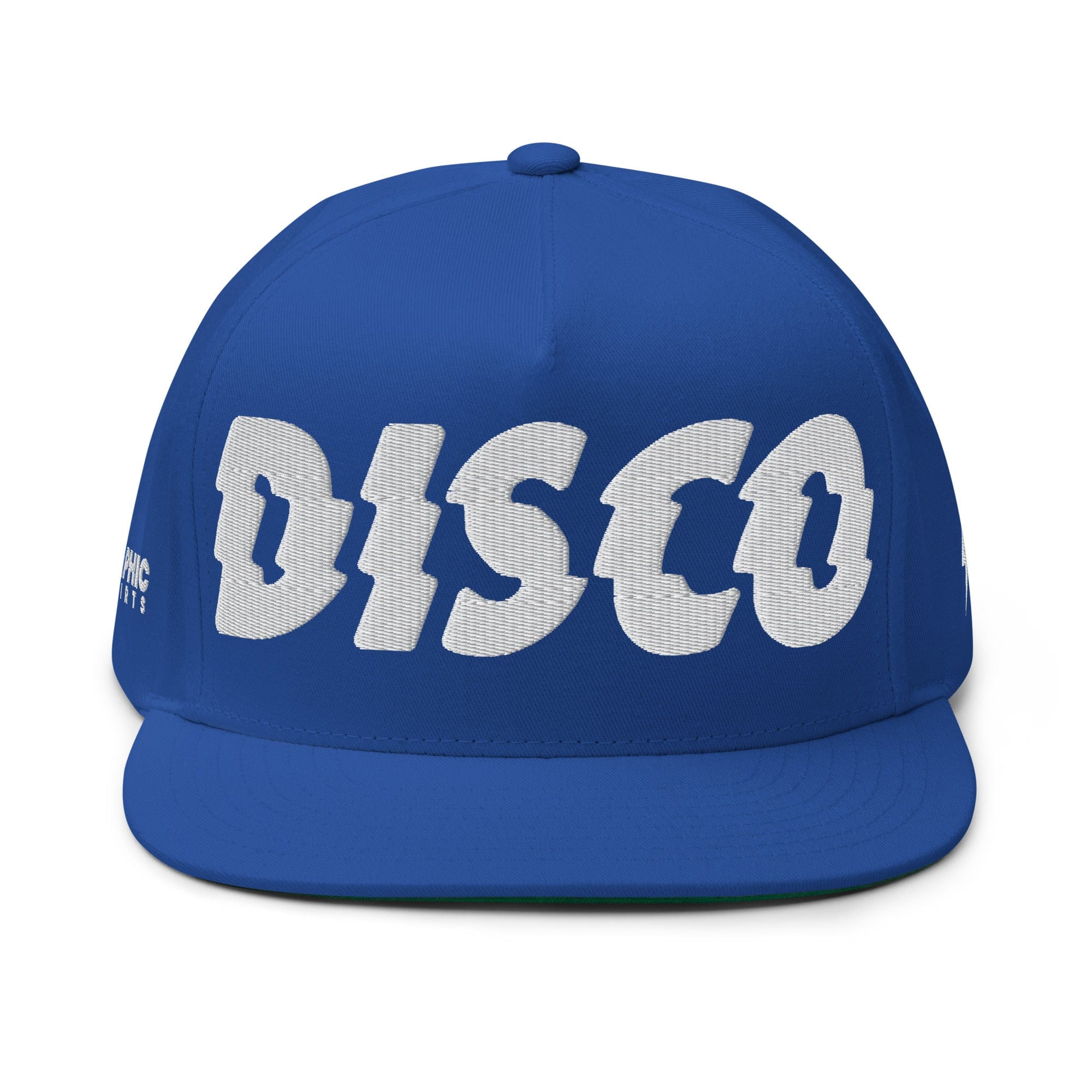 GRAPHIC T-SHIRTS Royal Blue Flat Bill Cap - DISCO