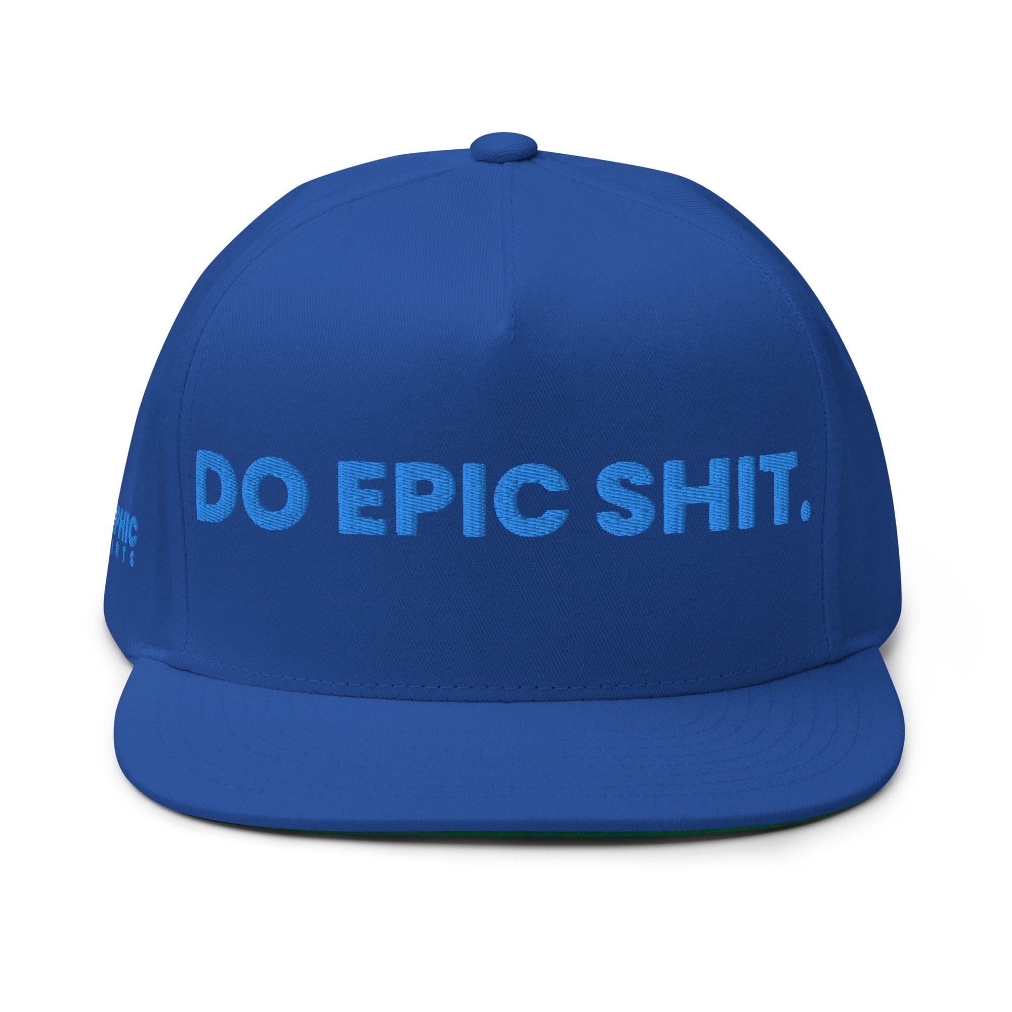 GRAPHIC T-SHIRTS Royal Blue Flat Bill Cap - DO EPIC SHIT