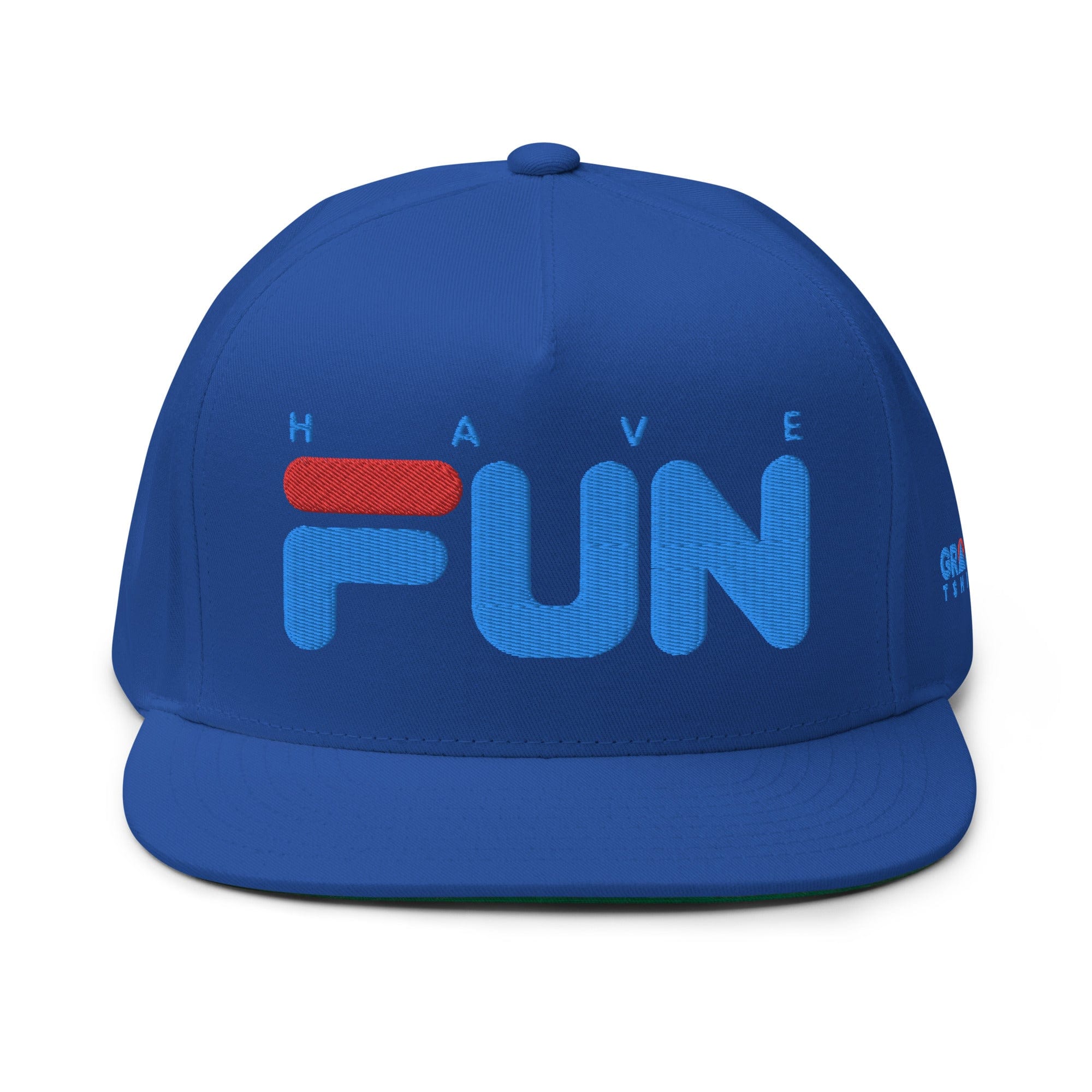 GRAPHIC T-SHIRTS Royal Blue Flat Bill Cap - HAVE FUN