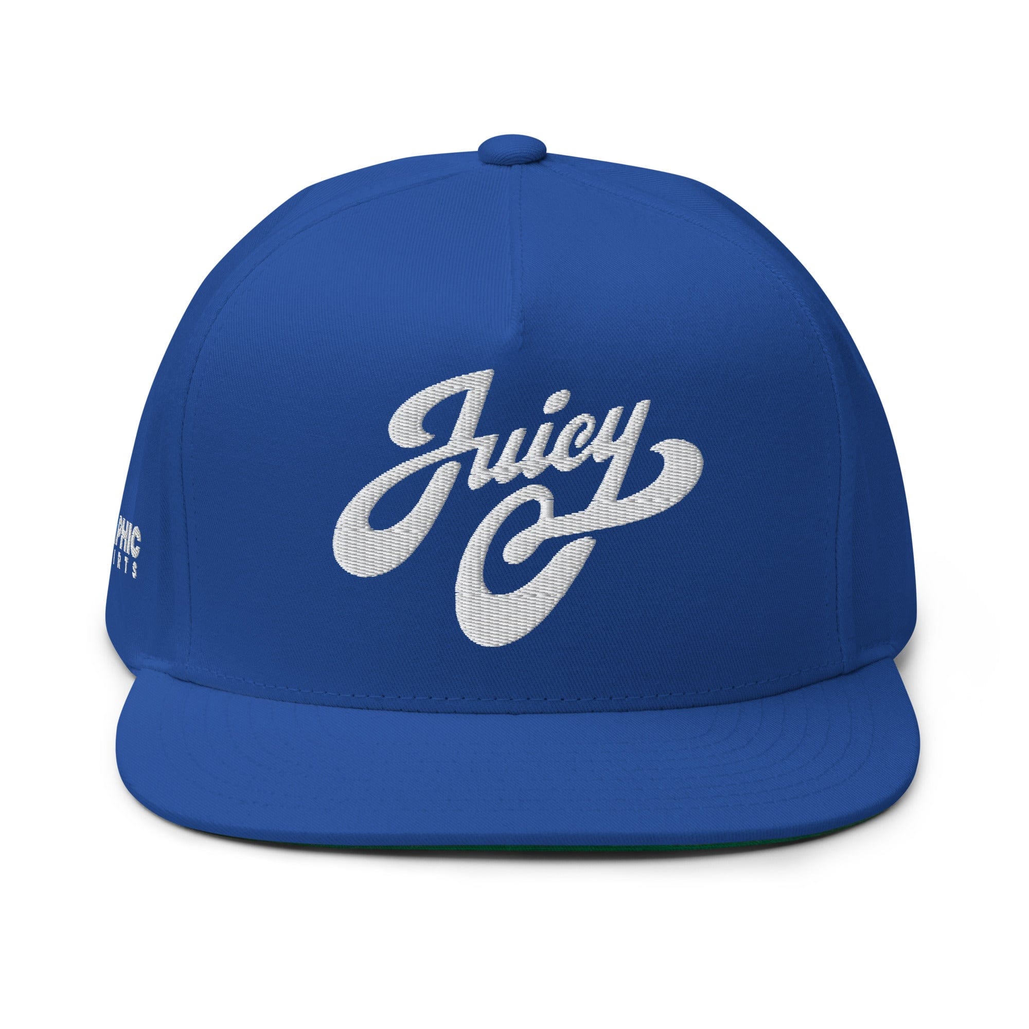 GRAPHIC T-SHIRTS Royal Blue Flat Bill Cap - Juicy