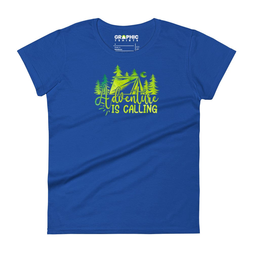 GRAPHIC T-SHIRTS Royal Blue / S Women's Fashion Fit T-Shirt - Adventure Is Calling