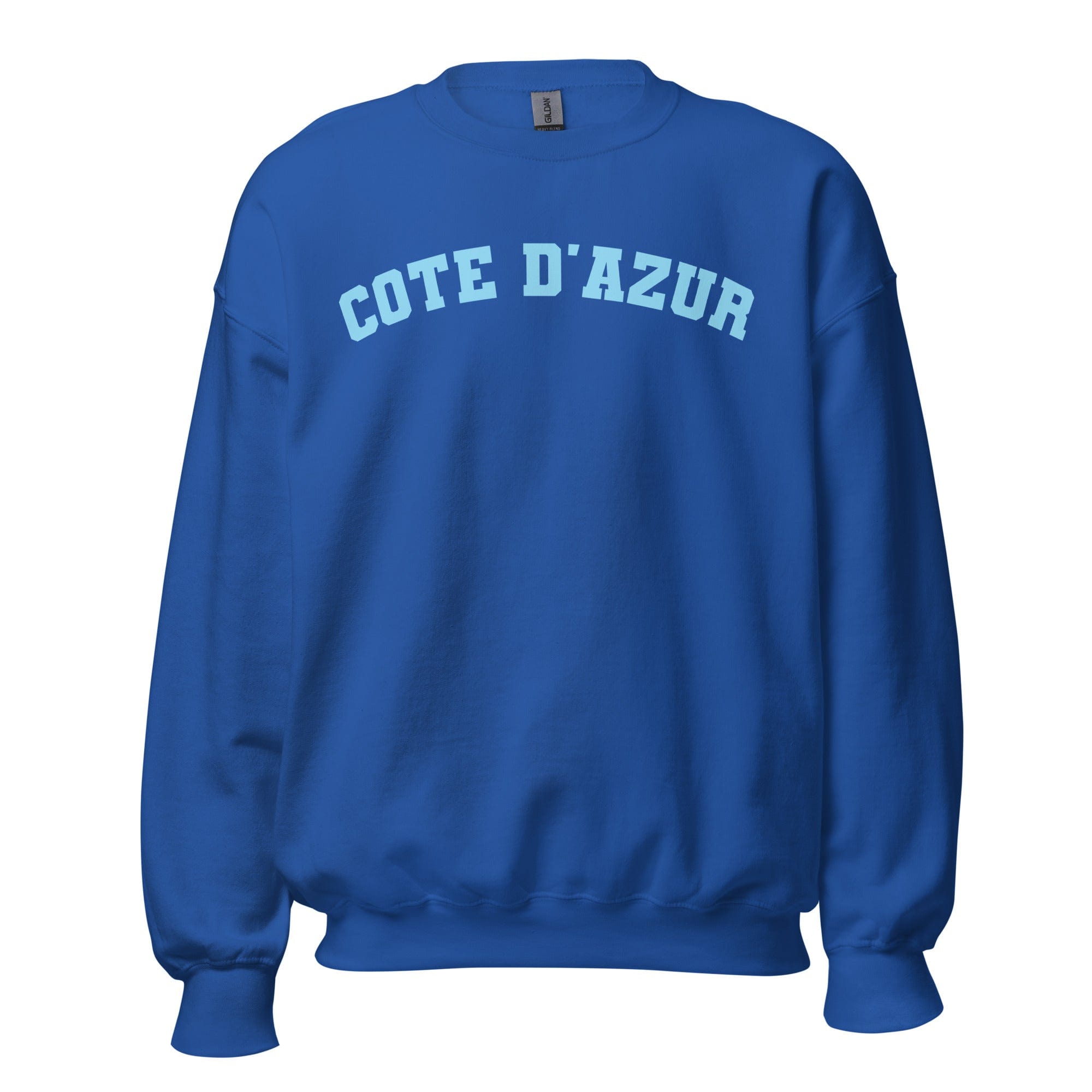 GRAPHIC T-SHIRTS Royal / S Unisex Crew Neck Sweatshirt - Cote D'Azur