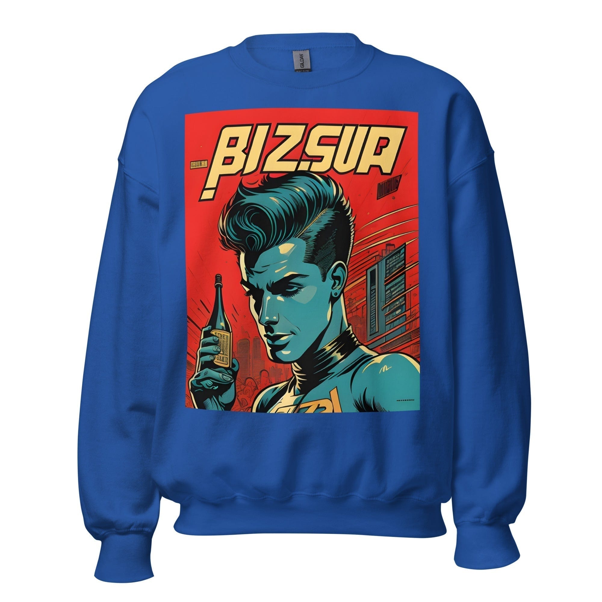 GRAPHIC T-SHIRTS Royal / S Unisex Crew Neck Sweatshirt - Ibiza Night Club Heroes Comic Series v.1