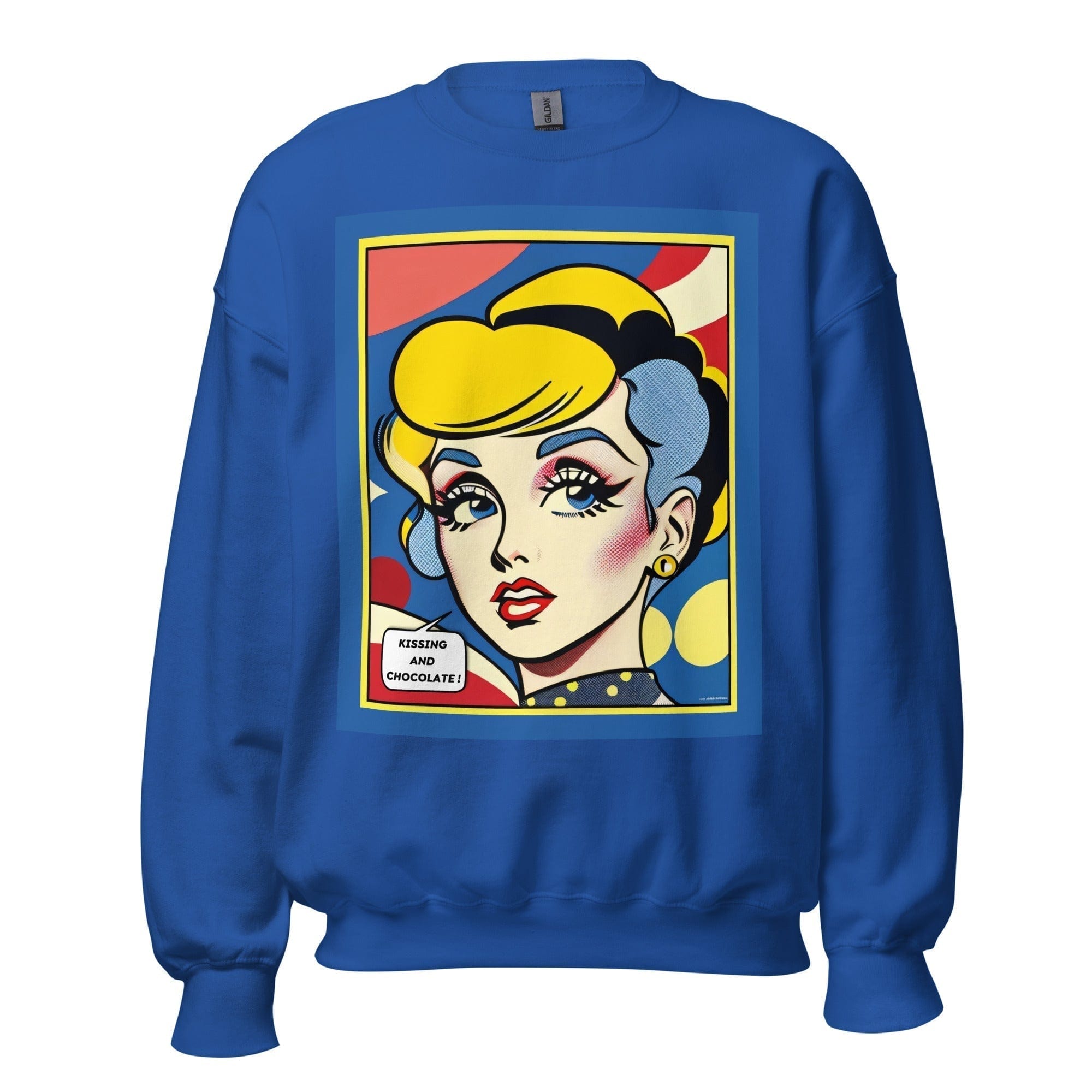 GRAPHIC T-SHIRTS Royal / S Unisex Crew Neck Sweatshirt - Vintage American Comic Series v.20