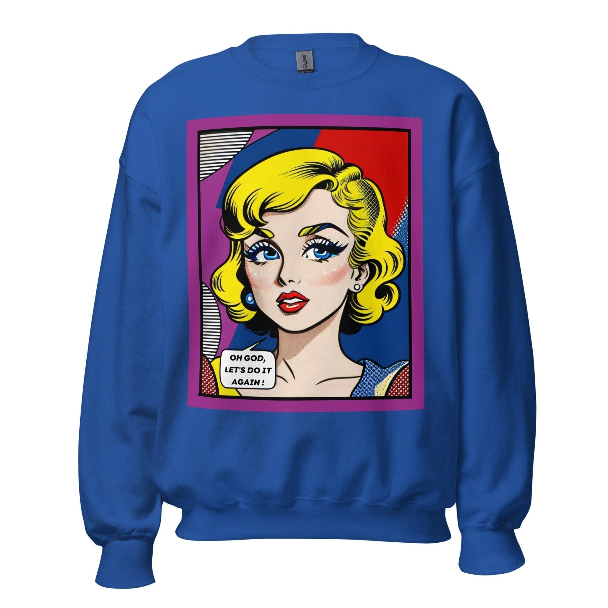 GRAPHIC T-SHIRTS Royal / S Unisex Crew Neck Sweatshirt - Vintage American Comic Series v.23