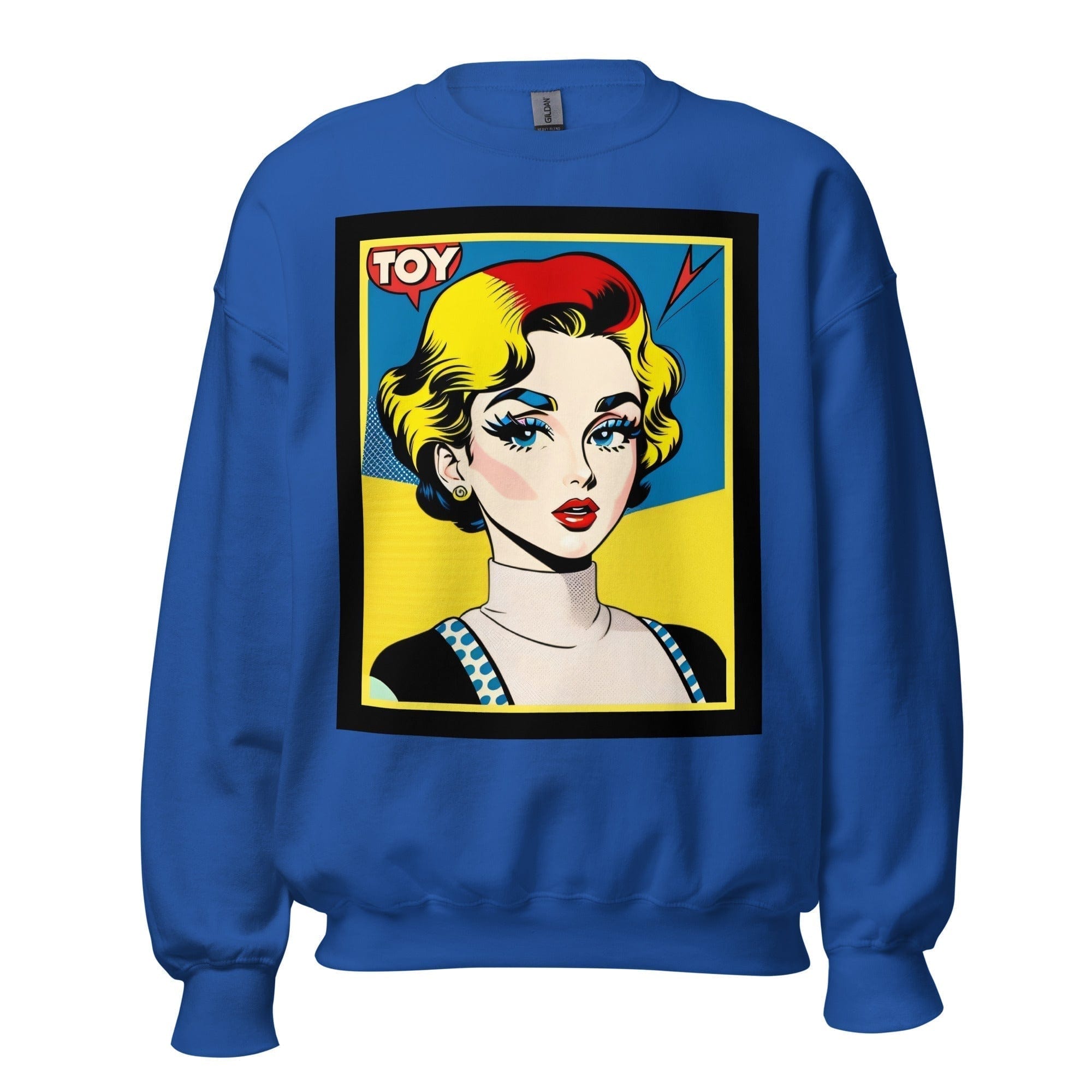 GRAPHIC T-SHIRTS Royal / S Unisex Crew Neck Sweatshirt - Vintage American Comic Series v.30