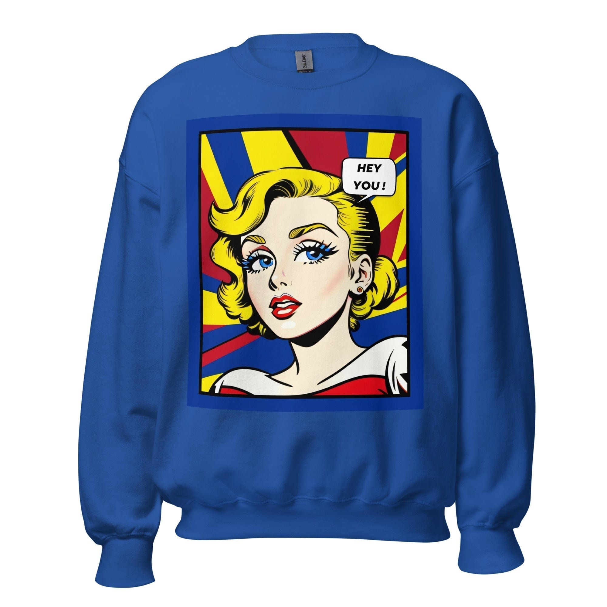 GRAPHIC T-SHIRTS Royal / S Unisex Crew Neck Sweatshirt - Vintage American Comic Series v.4