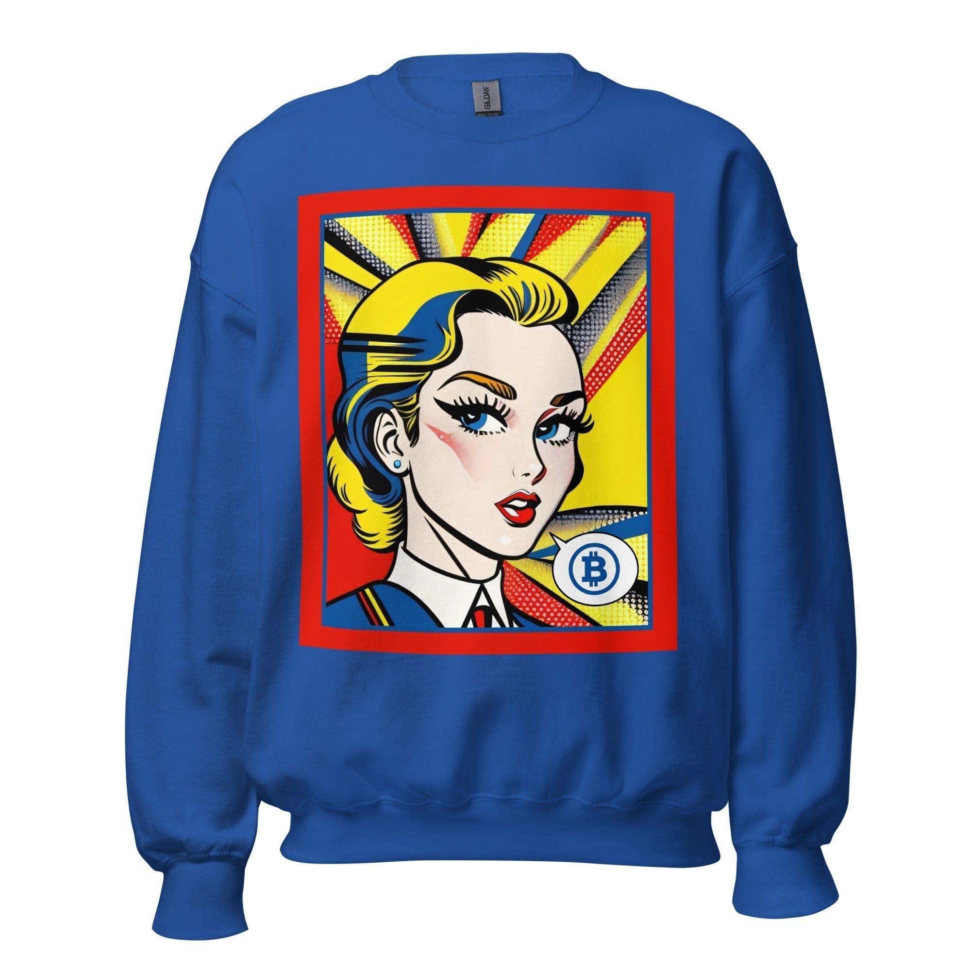 GRAPHIC T-SHIRTS Royal / S Unisex Crew Neck Sweatshirt - Vintage American Comic Series v.44