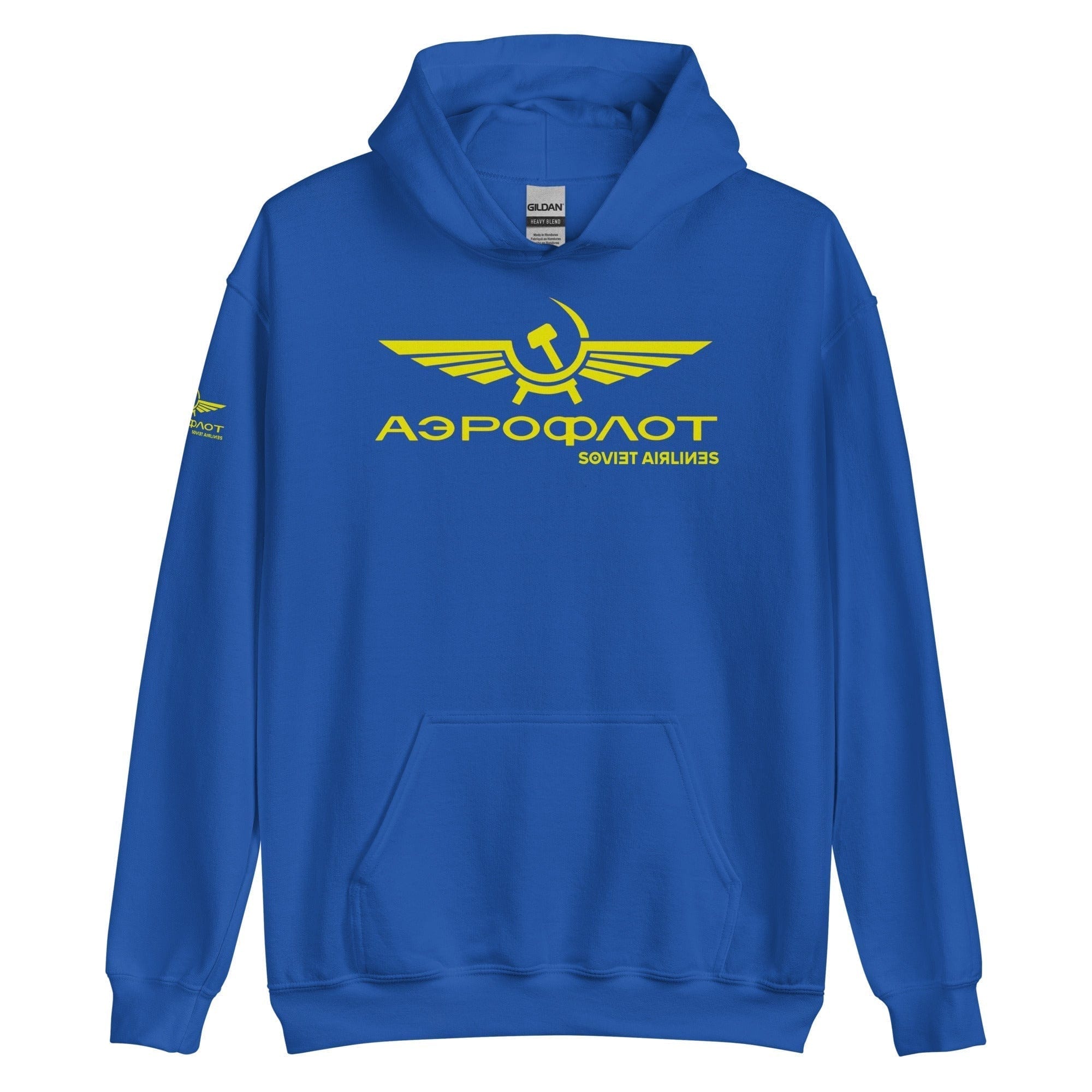 GRAPHIC T-SHIRTS Royal / S Unisex Heavy Blend Hoodie - Aeroflot Soviet Airlines v.11