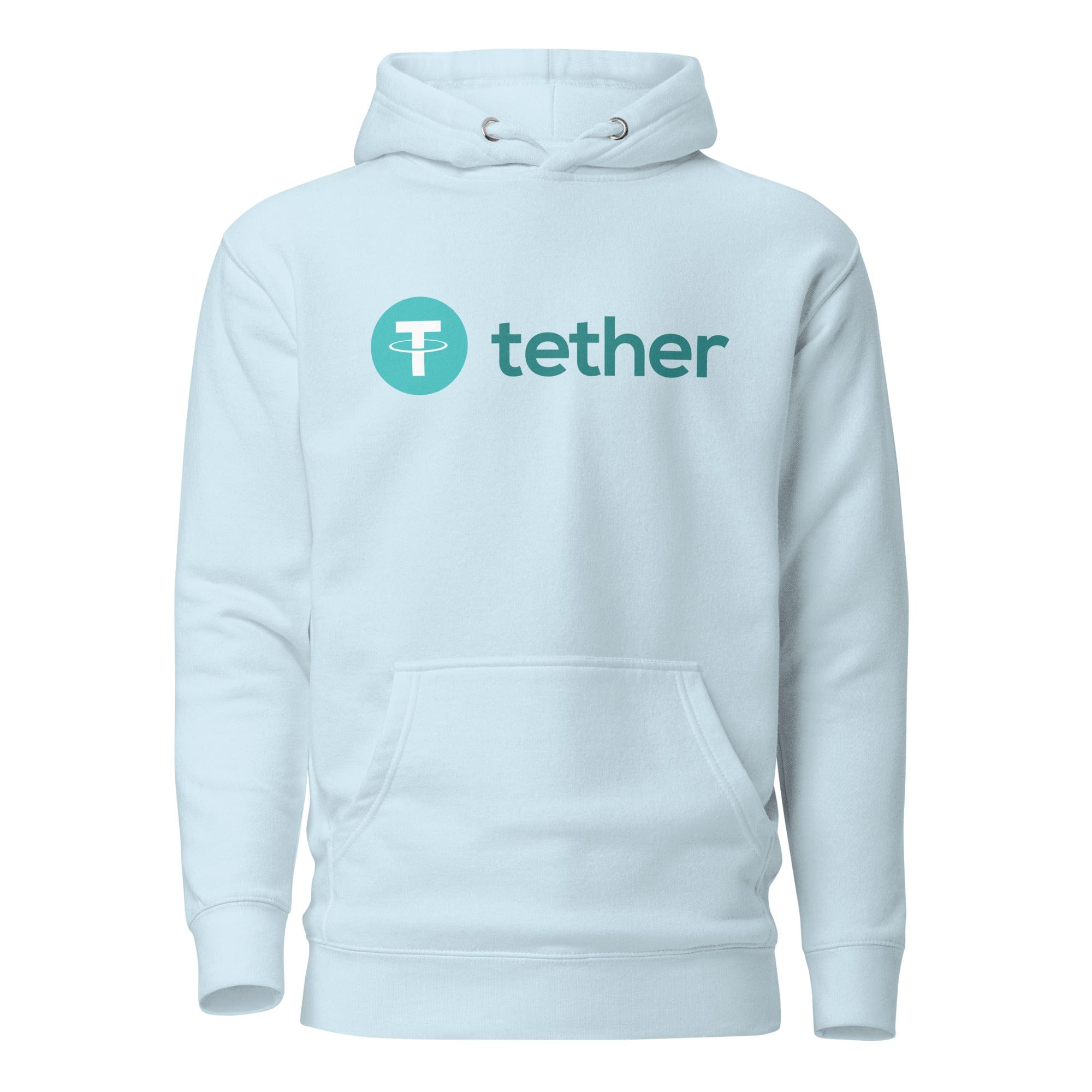 GRAPHIC T-SHIRTS Sky Blue / S Unisex Premium Hoodie - Cotton Heritage - Tether Cryptocurrency Logo