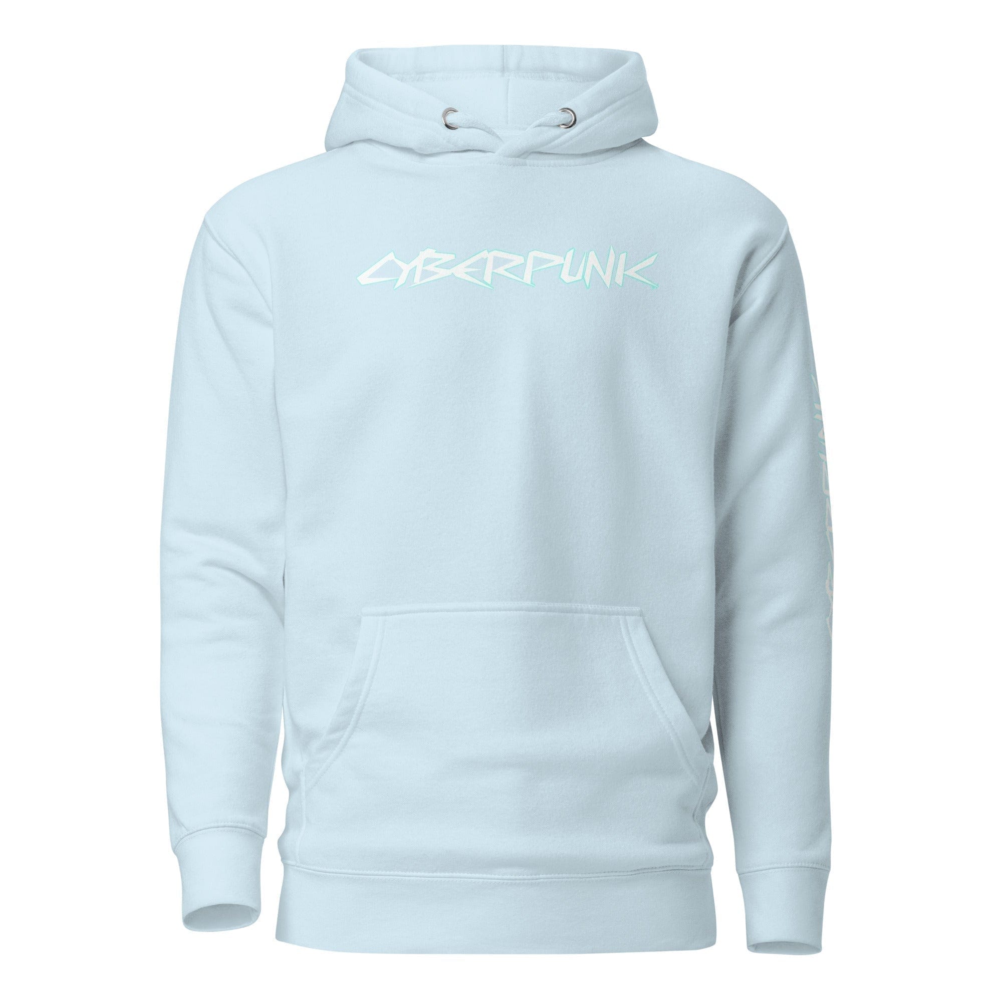 GRAPHIC T-SHIRTS Sky Blue / S Unisex Premium Hoodie - Cyberpunk