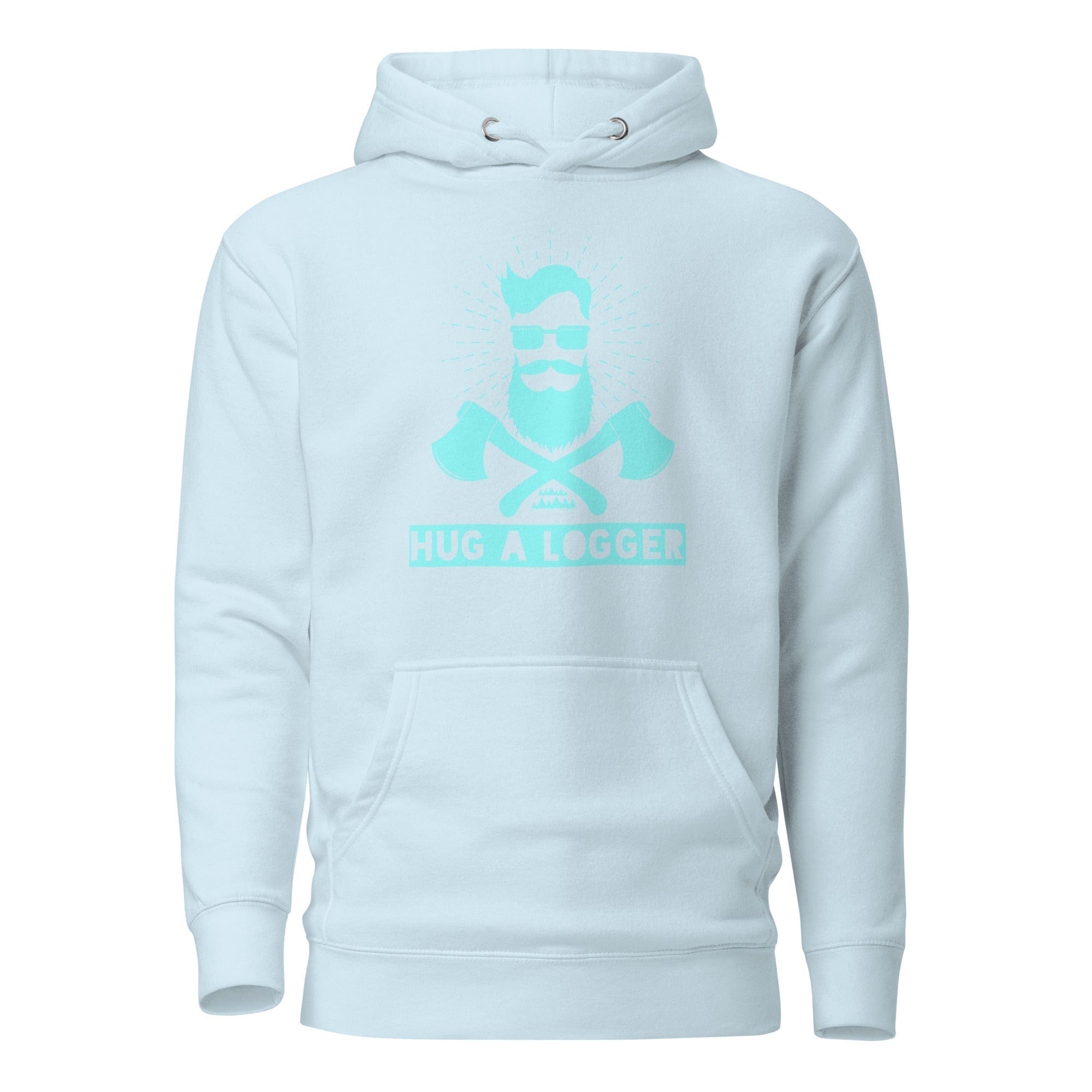 GRAPHIC T-SHIRTS Sky Blue / S Unisex Premium Hoodie - Hug A Logger