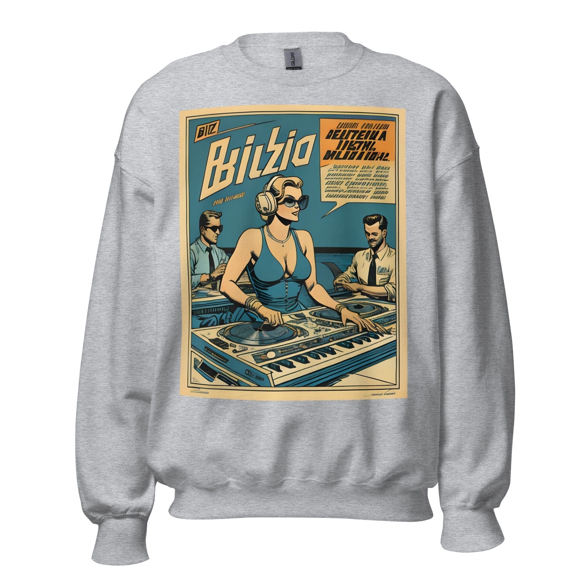 GRAPHIC T-SHIRTS Sport Grey / S Unisex Crew Neck Sweatshirt - Ibiza Night Club Heroes Comic Series v.12