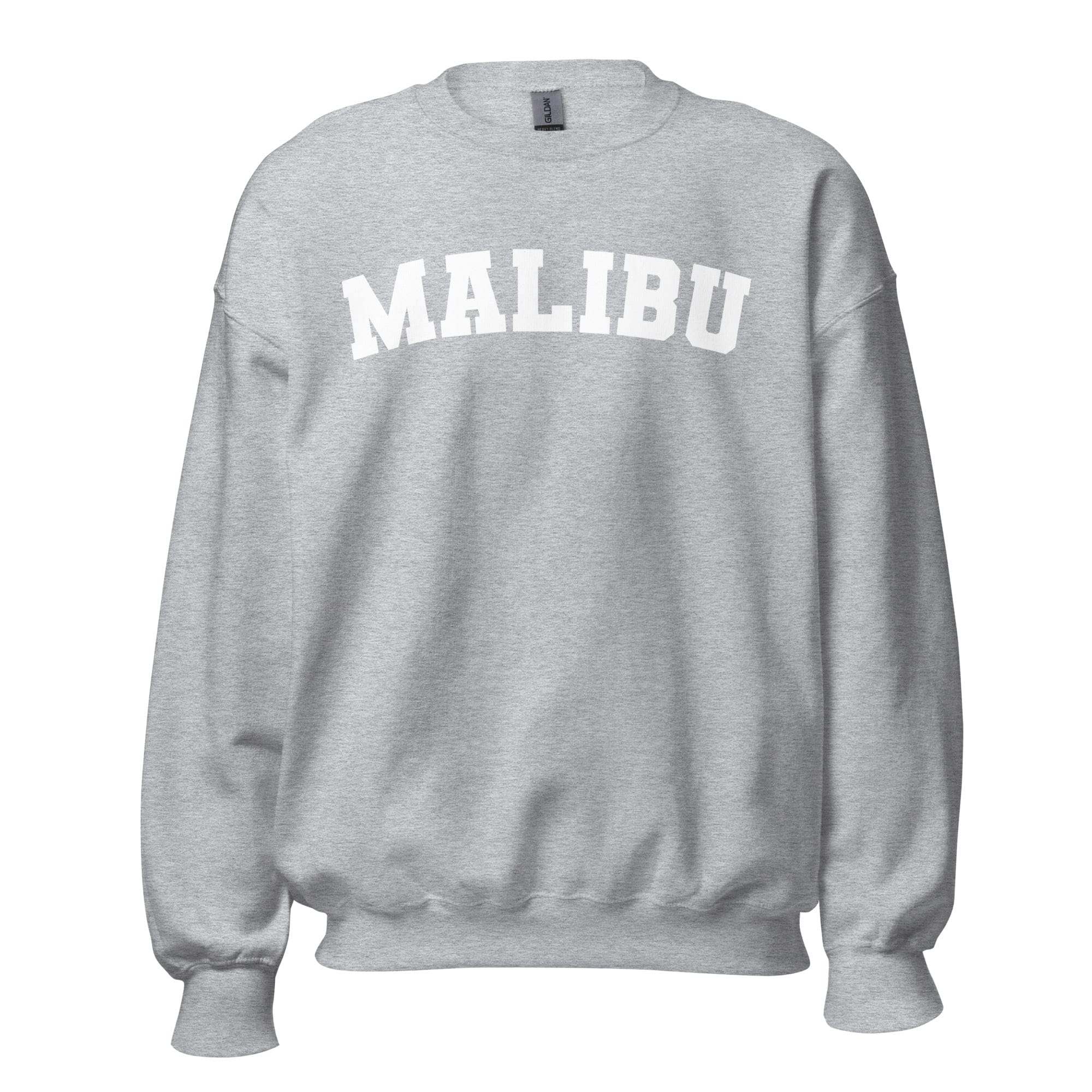 GRAPHIC T-SHIRTS Sport Grey / S Unisex Crew Neck Sweatshirt - Malibu