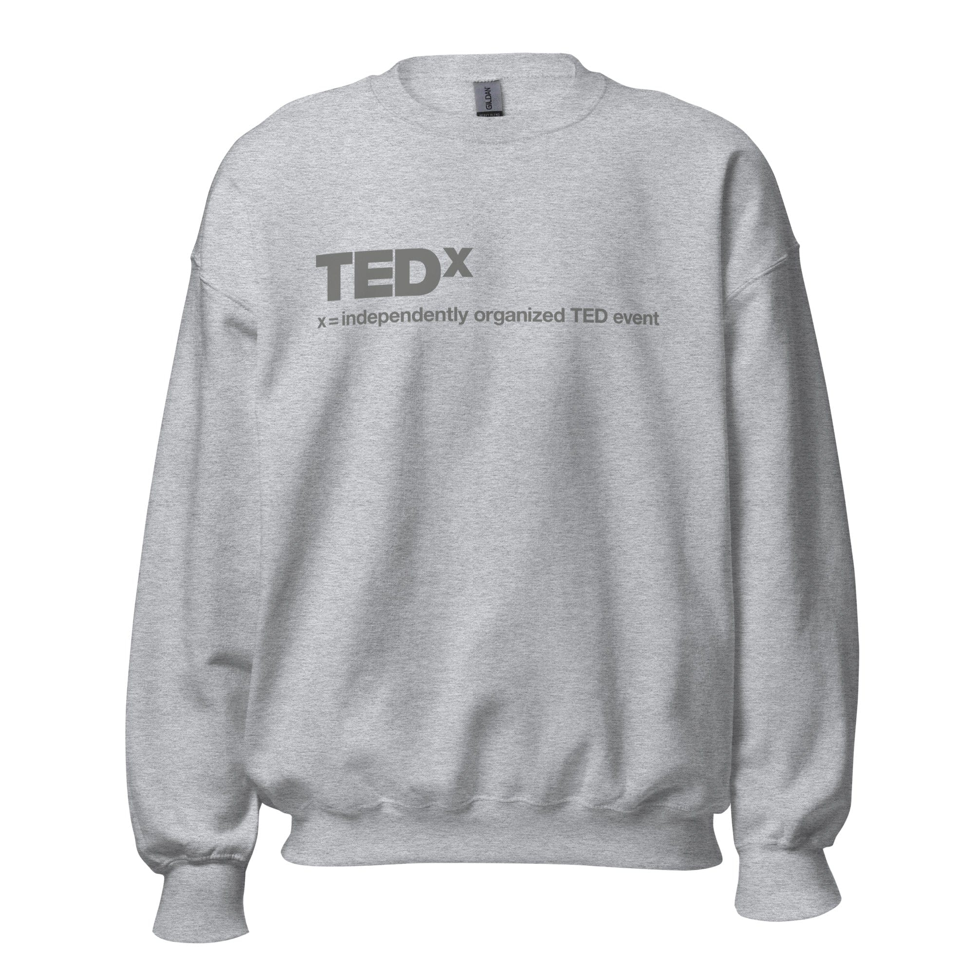 GRAPHIC T-SHIRTS Sport Grey / S Unisex Crew Neck Sweatshirt - TEDx X = Independently Organized TED Event