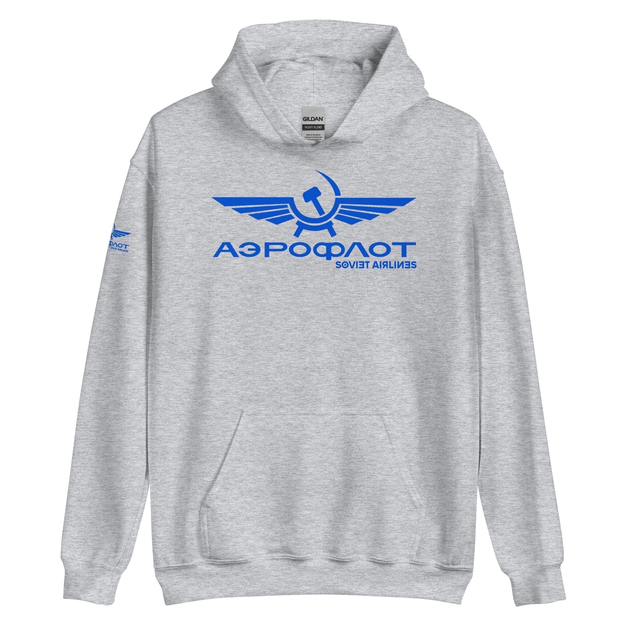 GRAPHIC T-SHIRTS Sport Grey / S Unisex Heavy Blend Hoodie - Aeroflot Soviet Airlines v.12