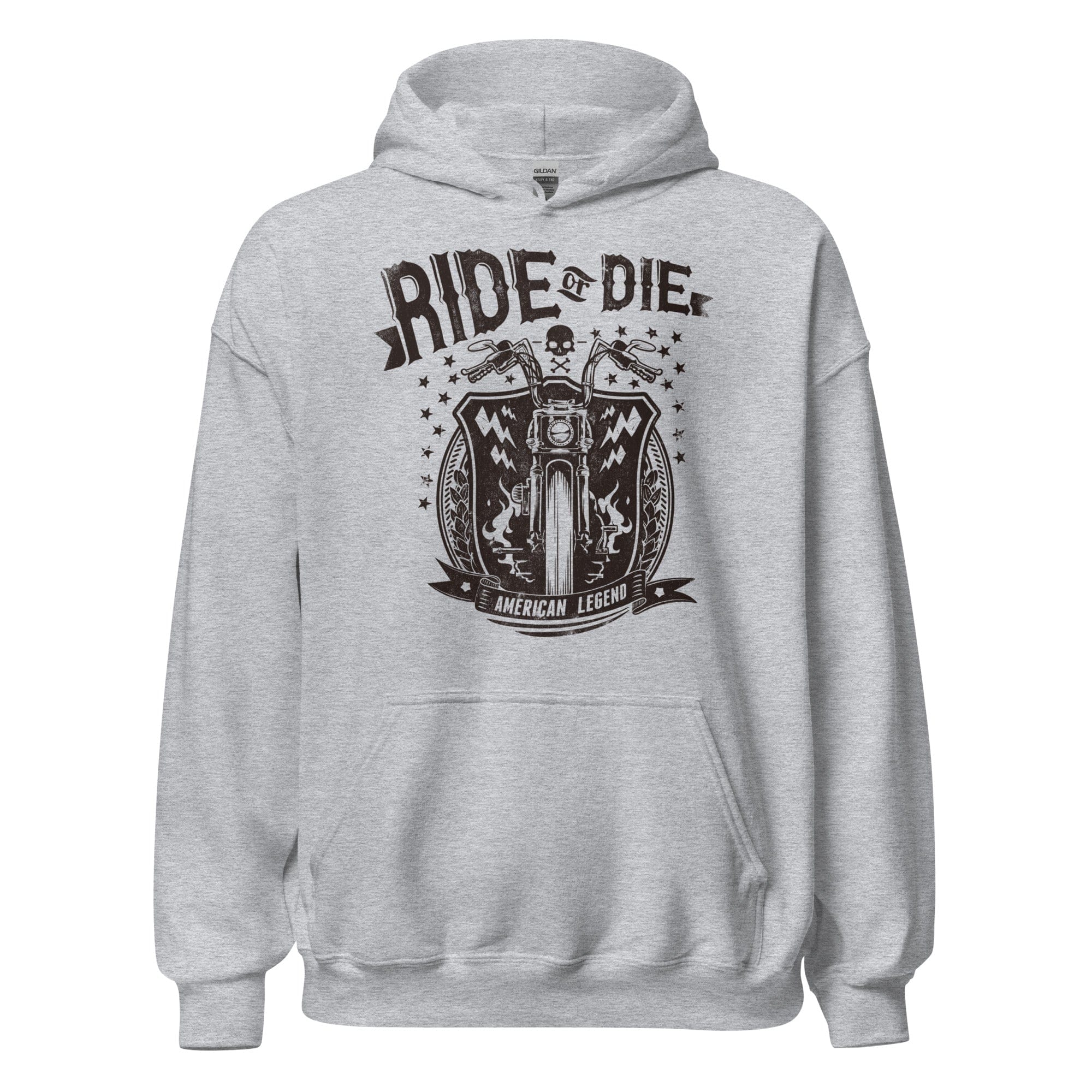 GRAPHIC T-SHIRTS Sport Grey / S Unisex Heavy Blend Hoodie - Ride Or Die American Legend