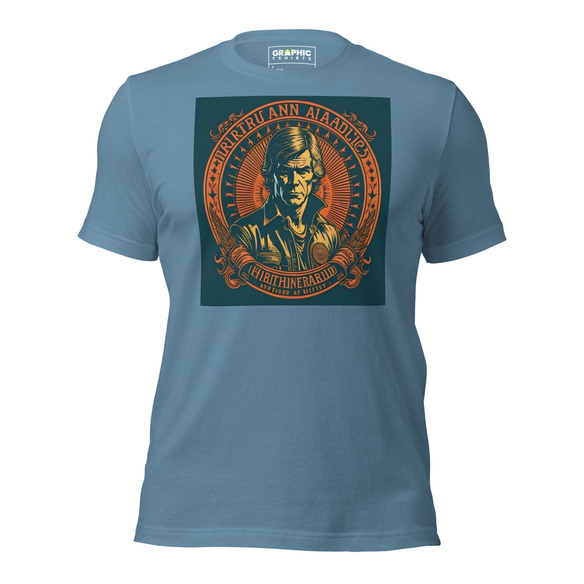 GRAPHIC T-SHIRTS Steel Blue / S Unisex Crew Neck T-Shirt - American Vagabond Series v.8