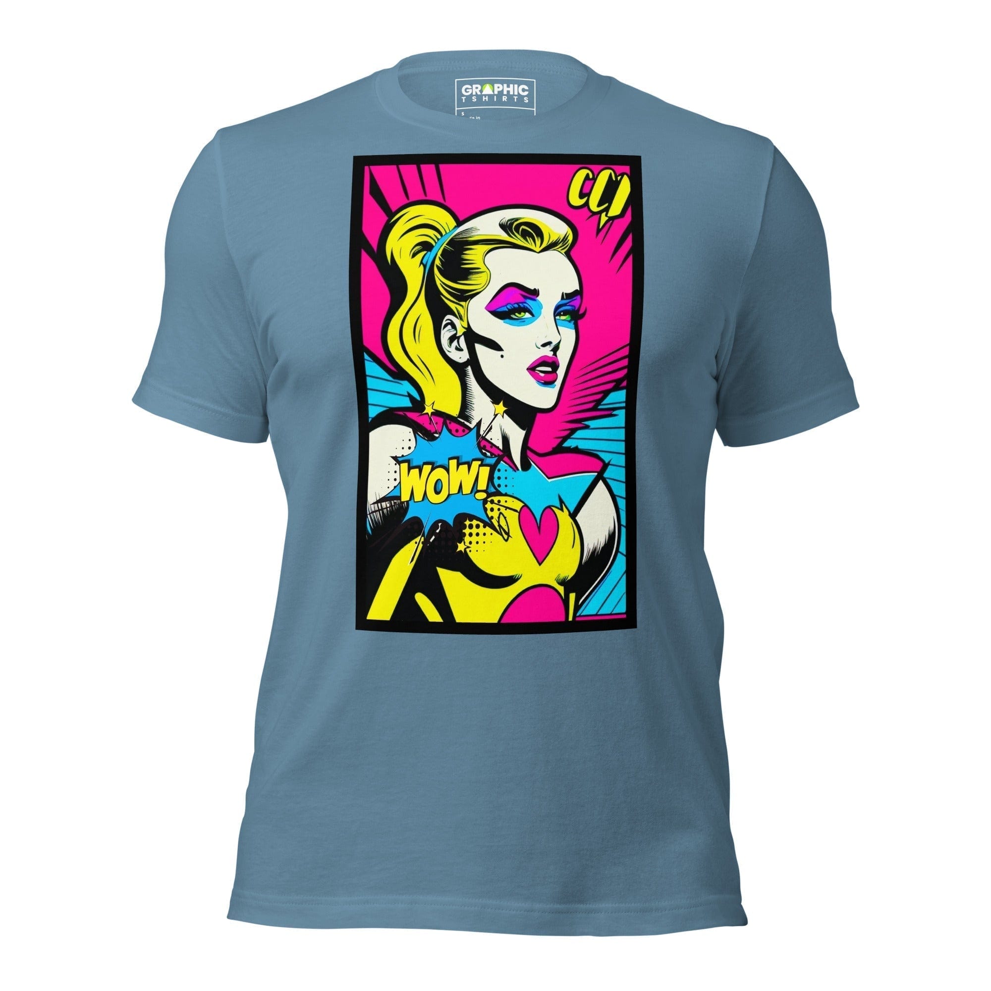 GRAPHIC T-SHIRTS Steel Blue / S Unisex Crew Neck T-Shirt - Bionic Blonde